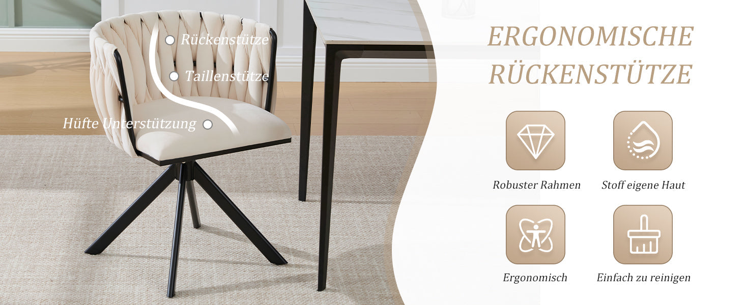 Logidon velours fauteuils met 180 graden draaifunctie, set van 2 Ivoor
