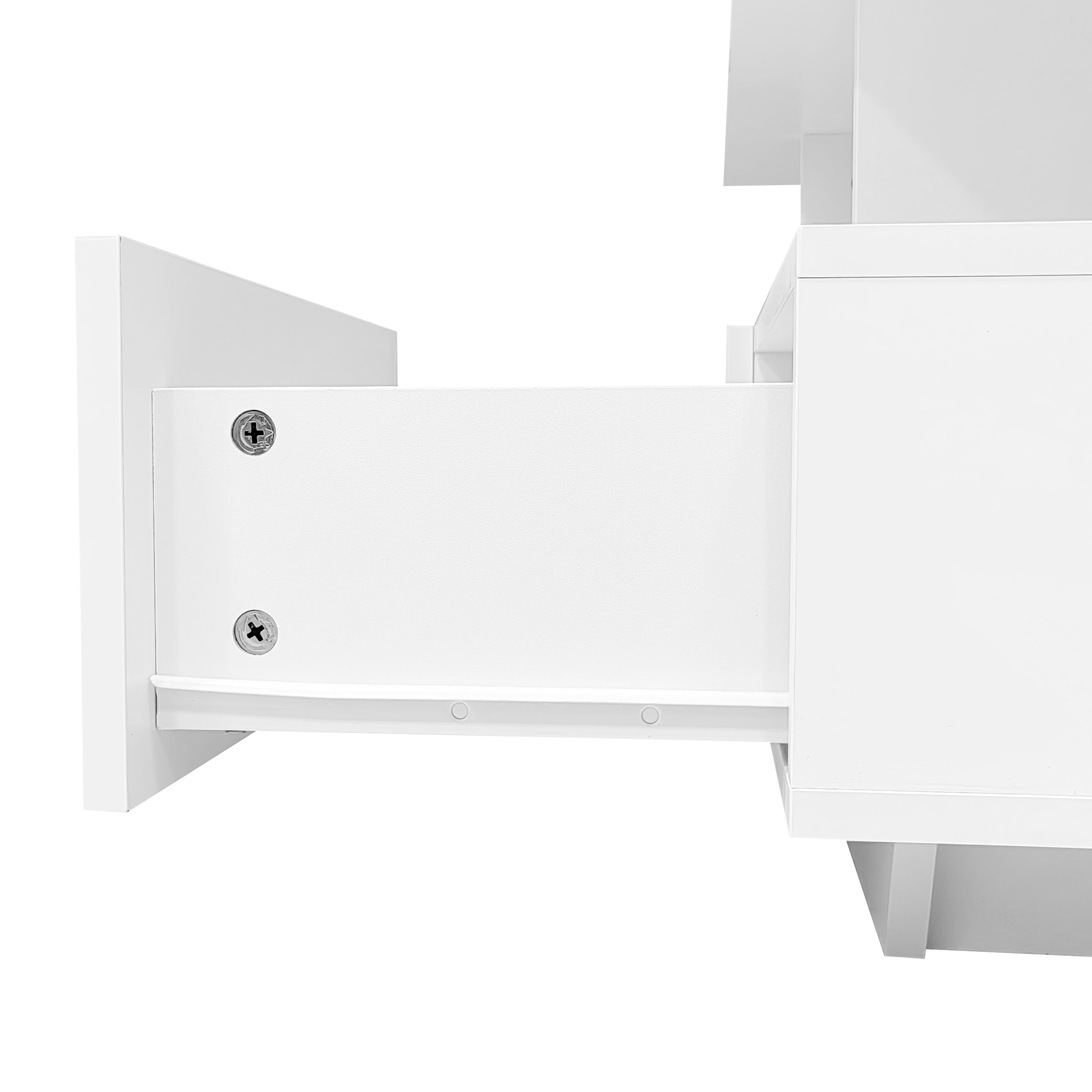Logidon hoogglans salontafel LED, 2 lades, 90x55x41 cm wit