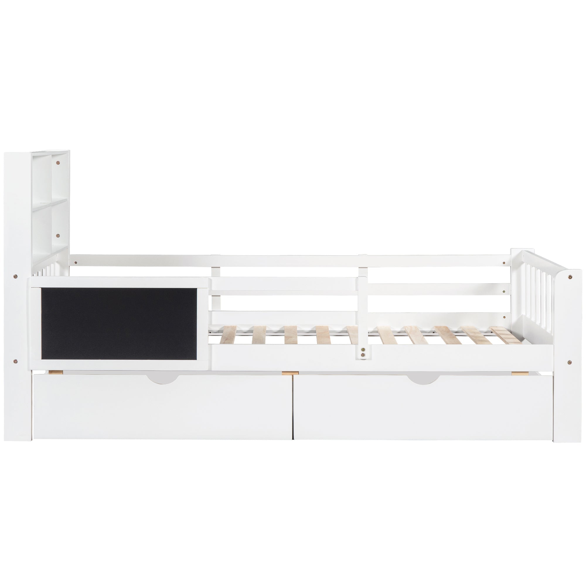 Logidon Kinderbed met Laden en Plank 90x200 cm Wit