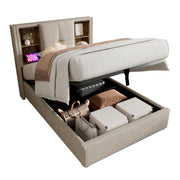 Logidon single bed 90x200 with wireless charging USB-C and storage space