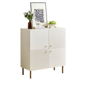 Logidon Wit MDF dressoir 80x36x90 cm zinken handvat stalen poten