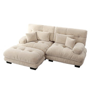 Logidon Cloud hoekbank 220x145 cm chenille lichtbruin