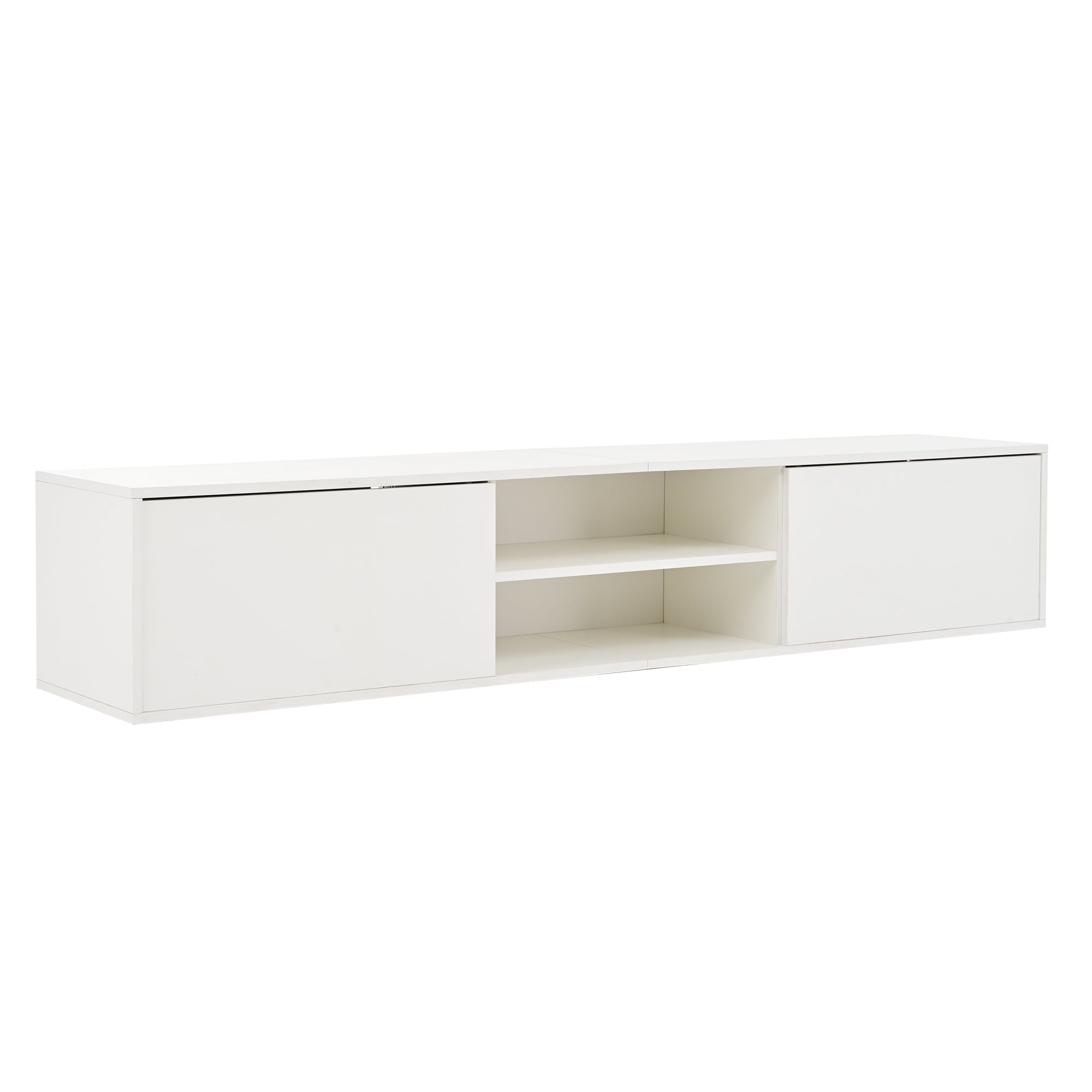 Logidon TV wandmeubel wit 180x35x33,5 cm compleet 4 delen