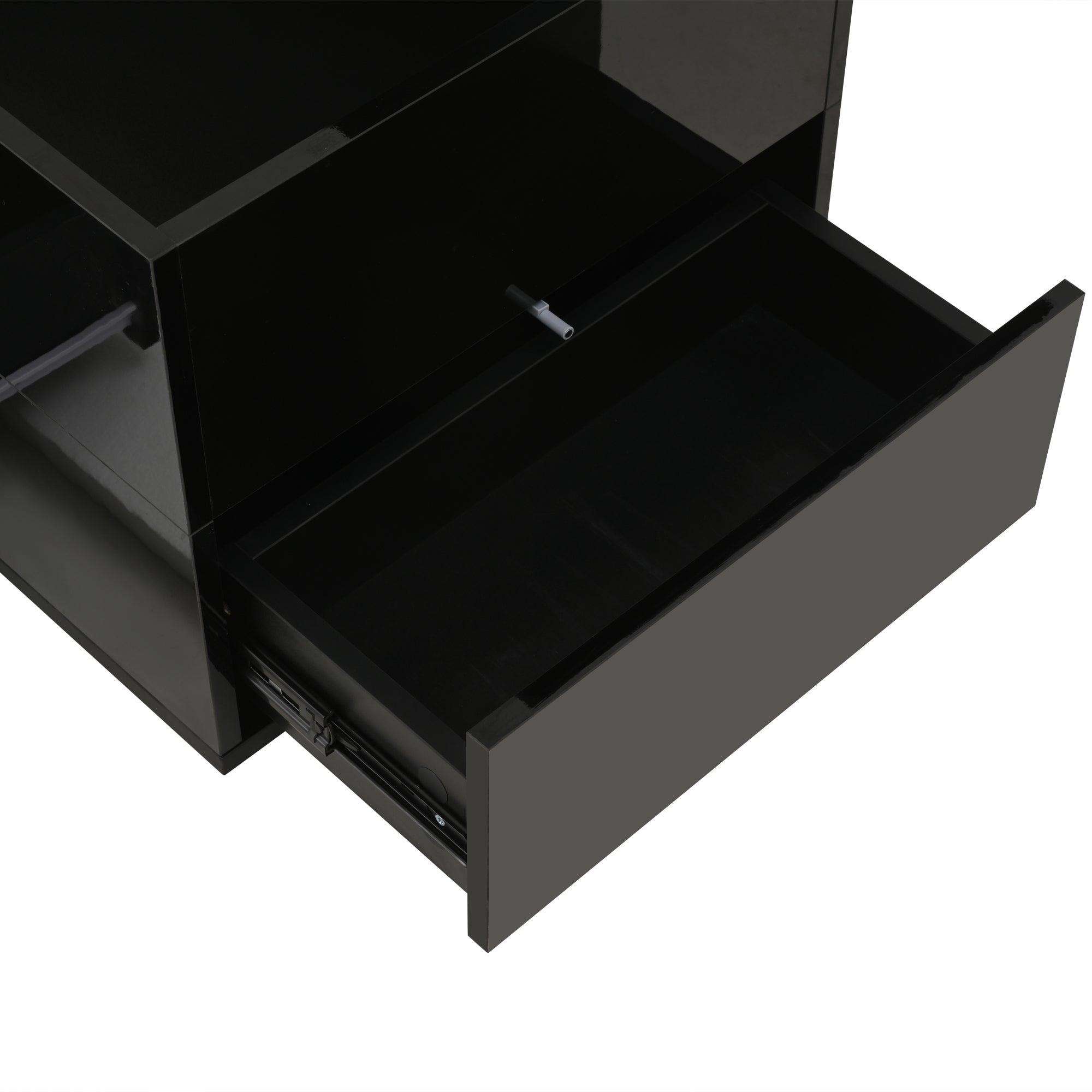 Logidon 4-in-1 in hoogte verstelbare salontafel zwart 100x50x45 cm LED