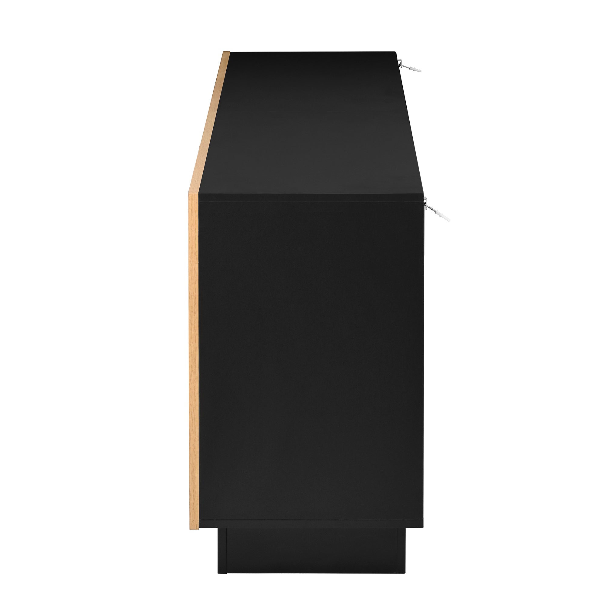 Logidon dressoir 160 cm zwart houtlook verstelbare planken