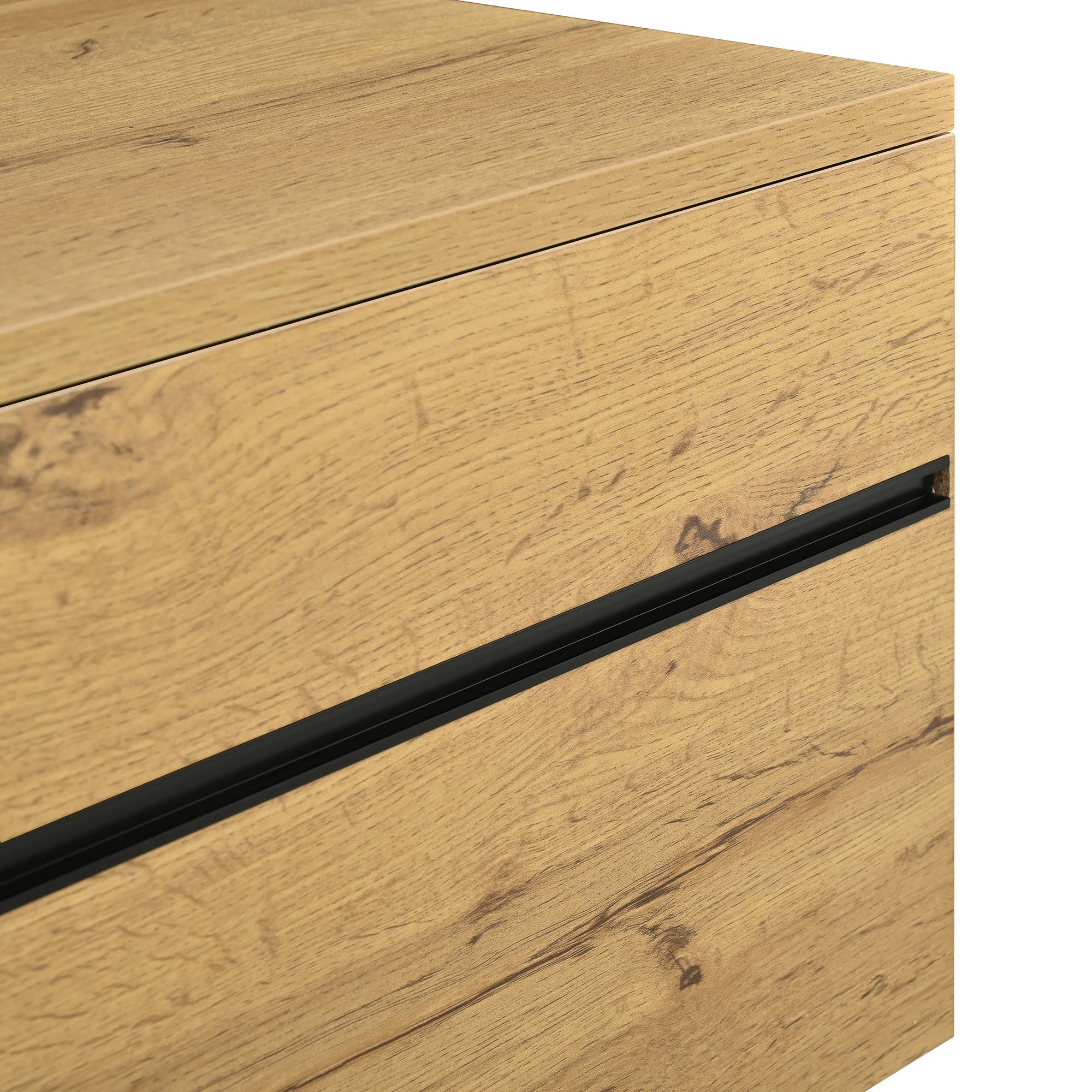 Logidon Modern TV-lowboard 180 cm Bruin met inklapbaar vak Open vakken