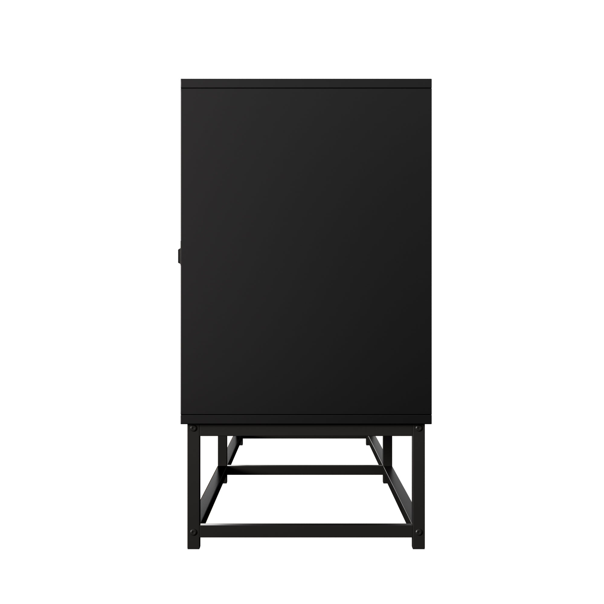 Logidon Moderne Zwarte Dressoirkast 3 Dubbele Deuren 160x38x75,5CM