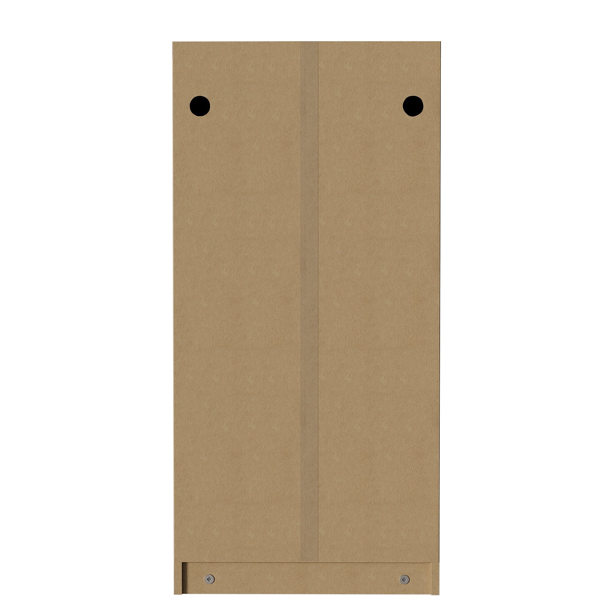 Logidon Vintage Schuhschrank Braun - Rattan-Dekor, 3 Klappfächer
