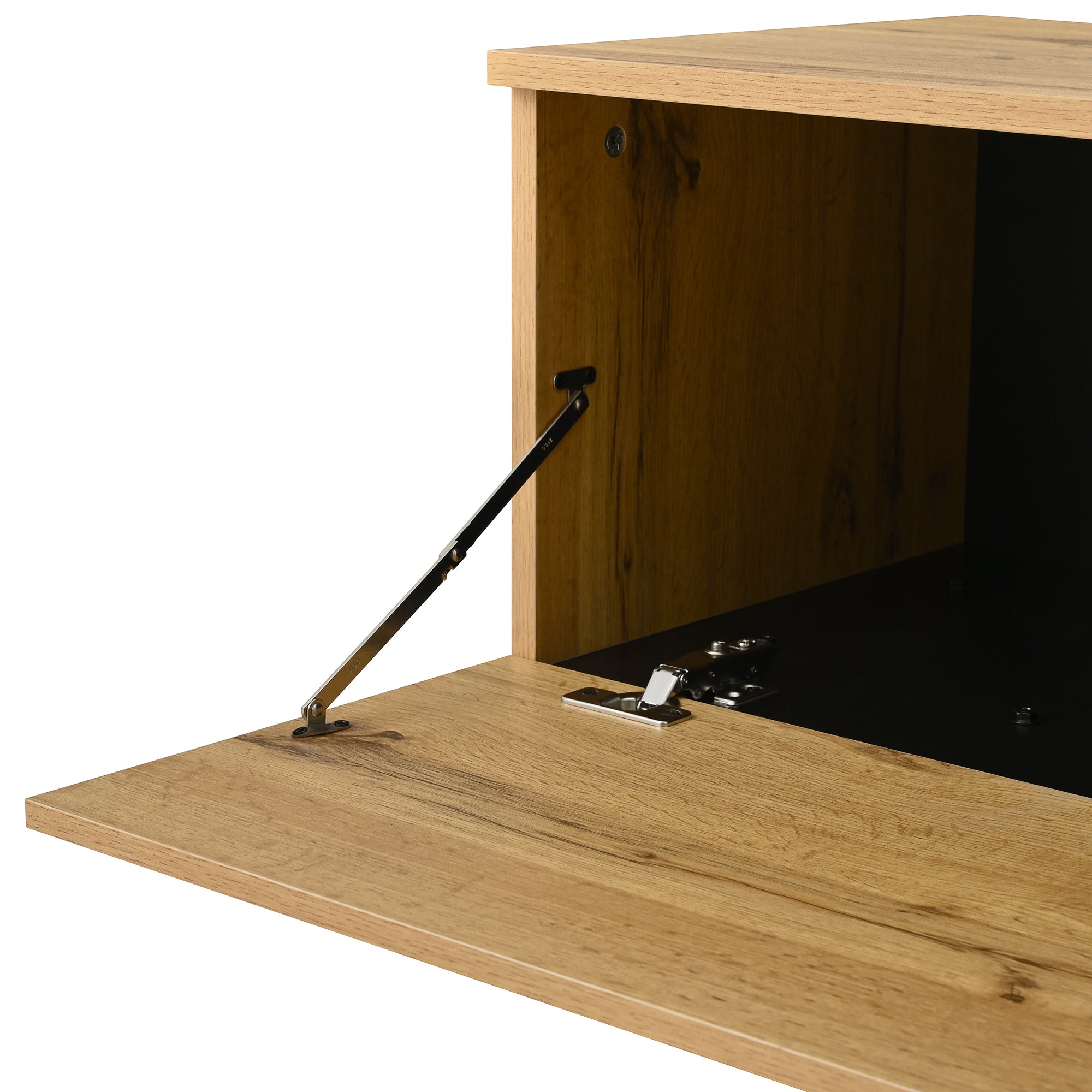 Logidon Modern TV-lowboard 180 cm Bruin met inklapbaar vak Open vakken