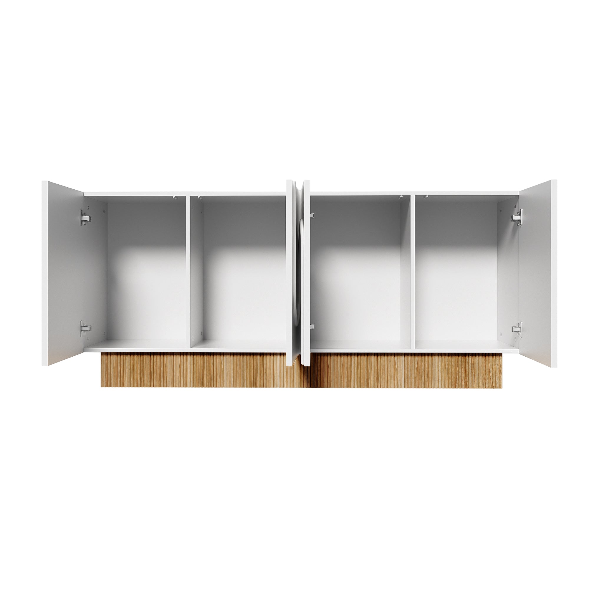 Logidon dressoir 160x38x75 cm wit met U-reliëf design