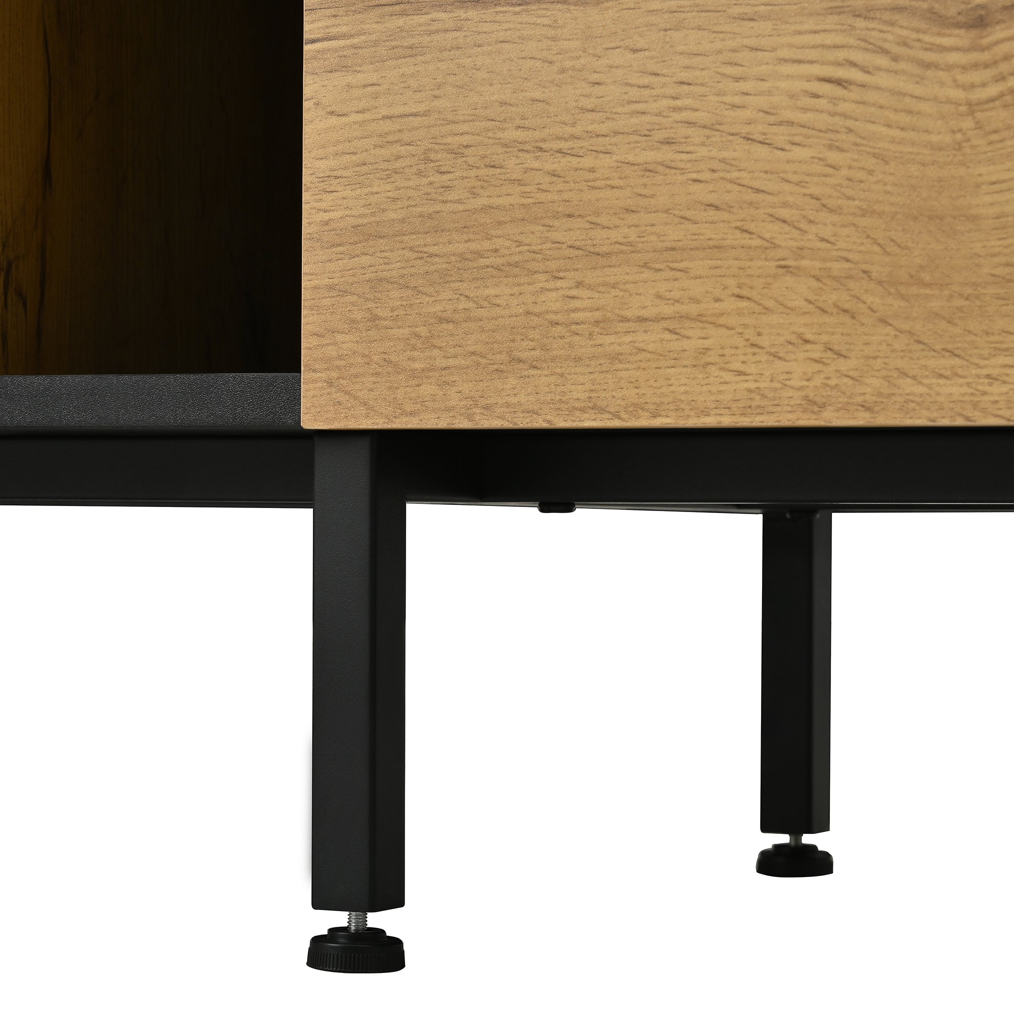 Logidon Modern TV-lowboard 180 cm Bruin met inklapbaar vak Open vakken