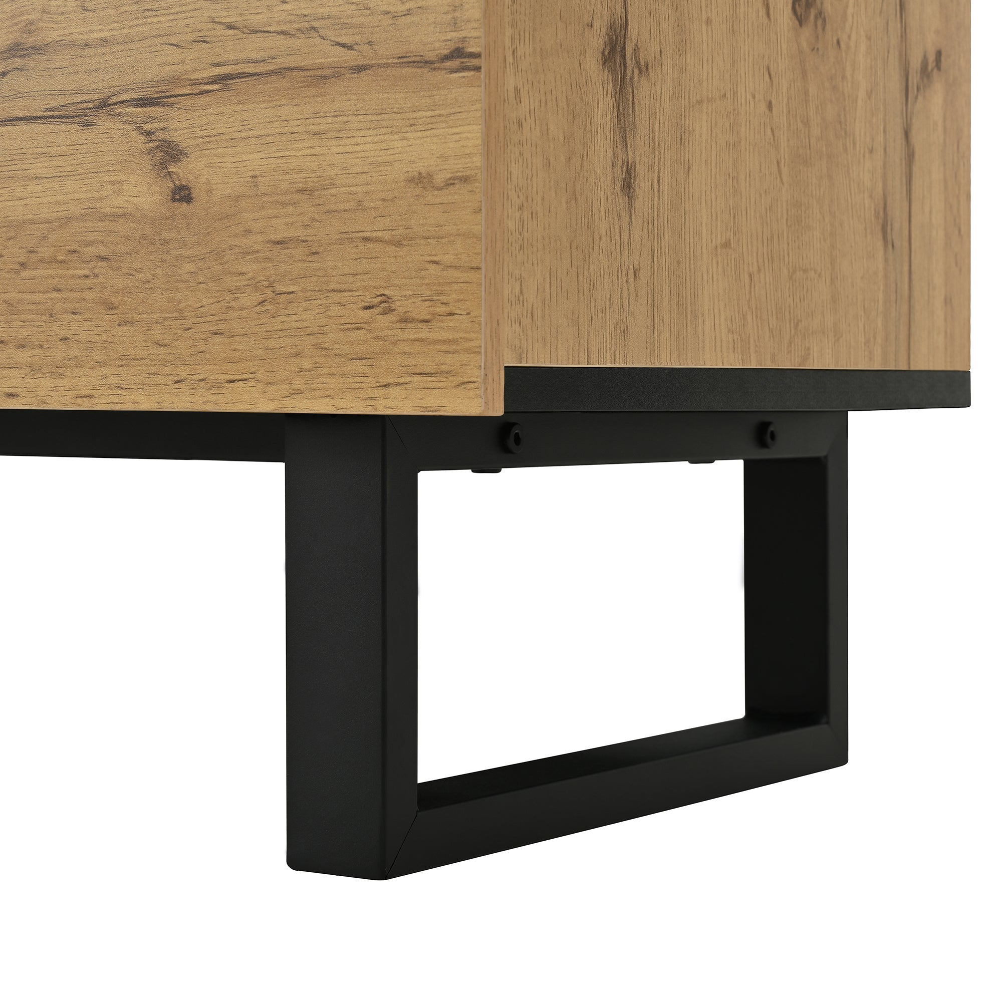Logidon Modern TV-lowboard 180 cm Bruin met inklapbaar vak Open vakken