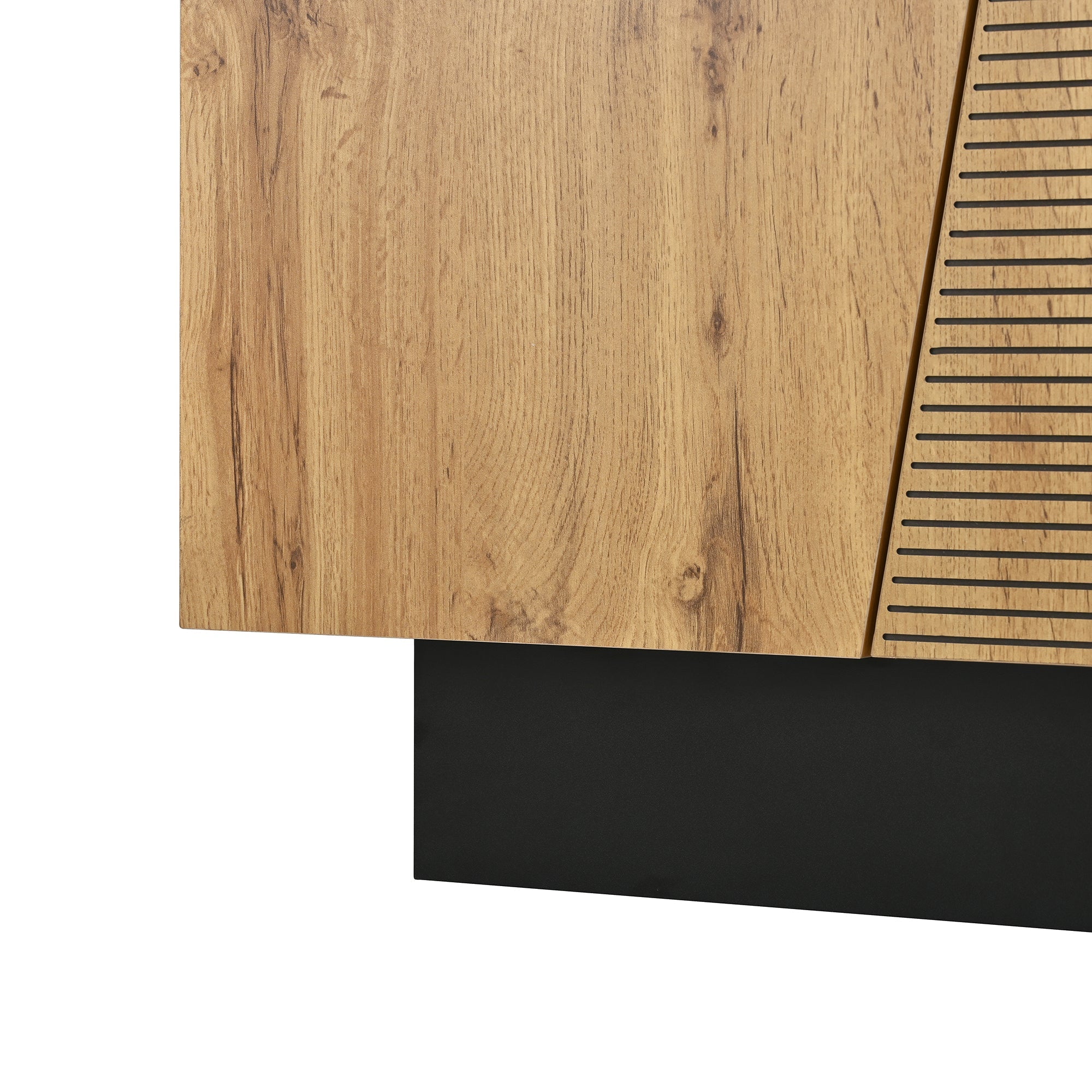 Logidon dressoir 160 cm zwart houtlook verstelbare planken