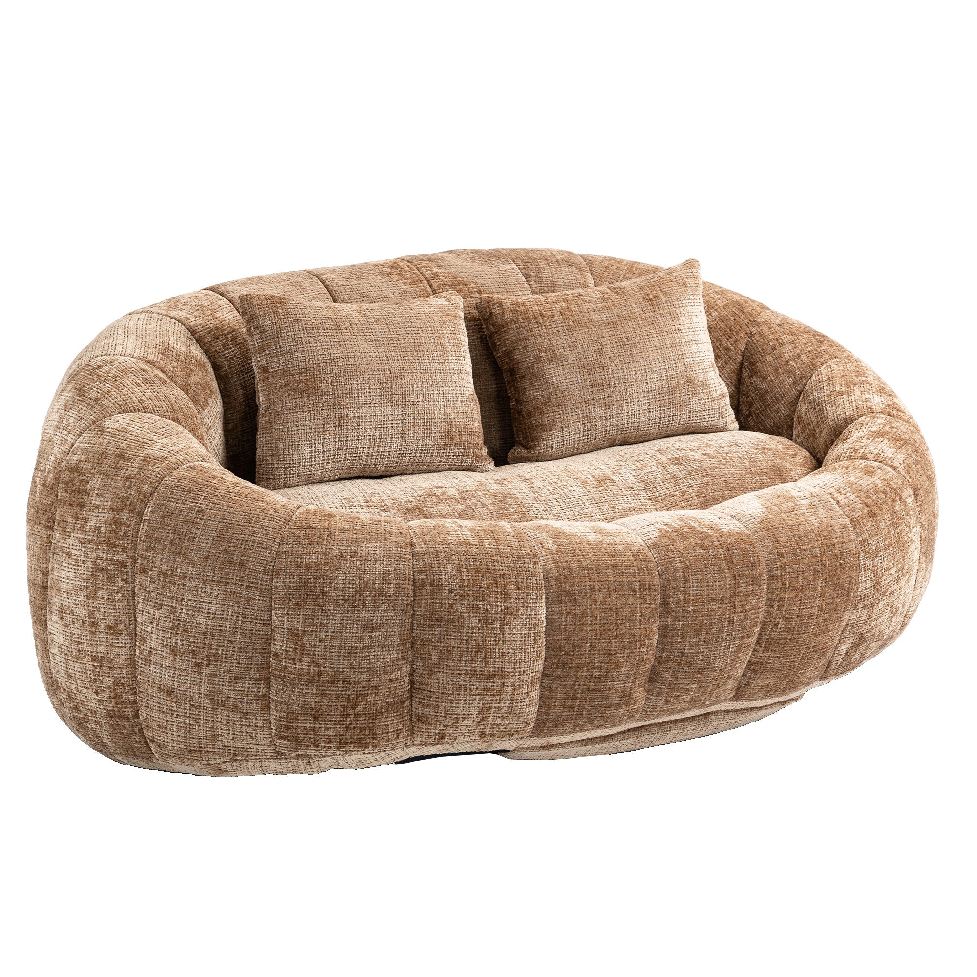 Logidon Zitzakbank Luxe Chenille Koffie Lounge Stoel