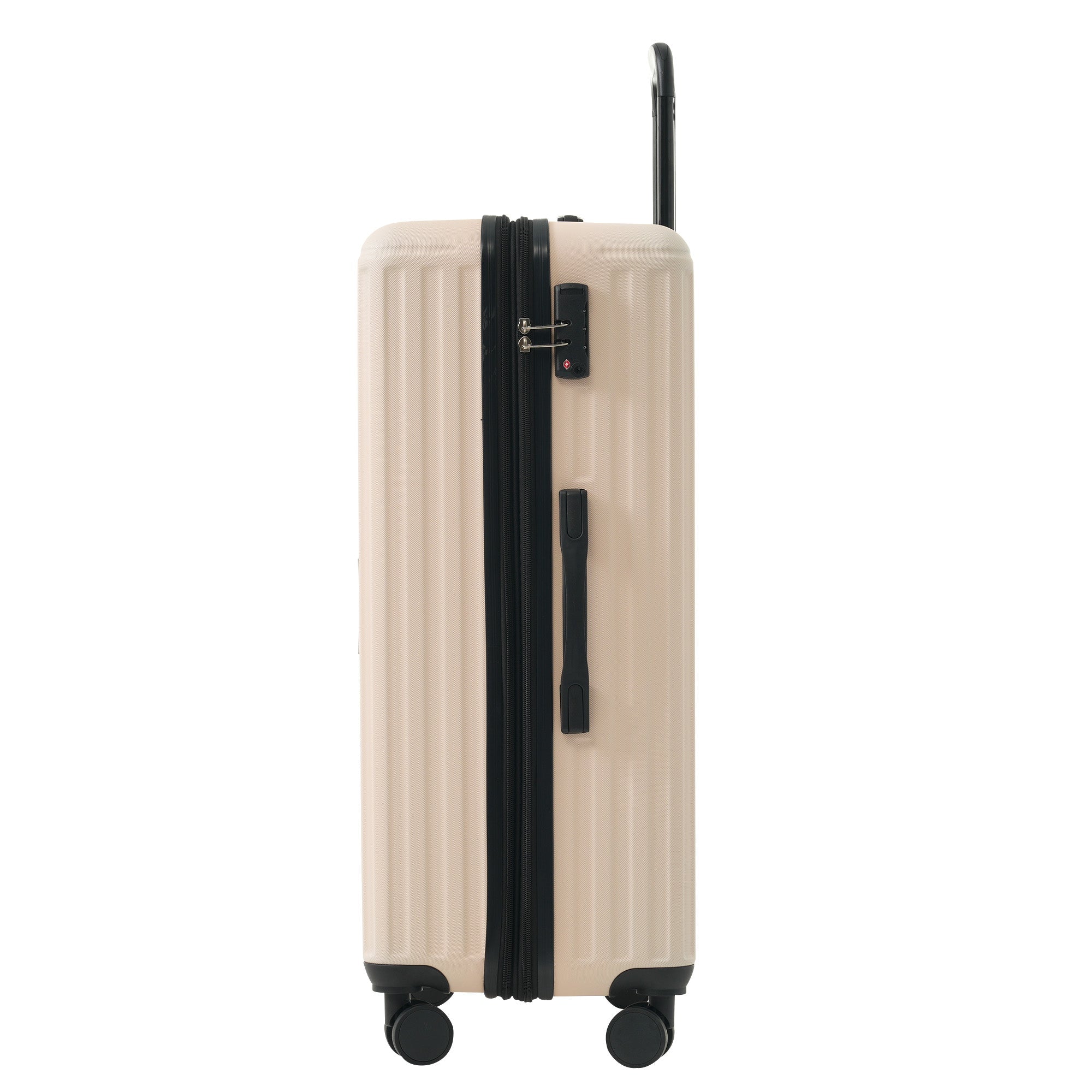 Logidon kofferset S-M-L-XL harde koffer 4 wielen beige