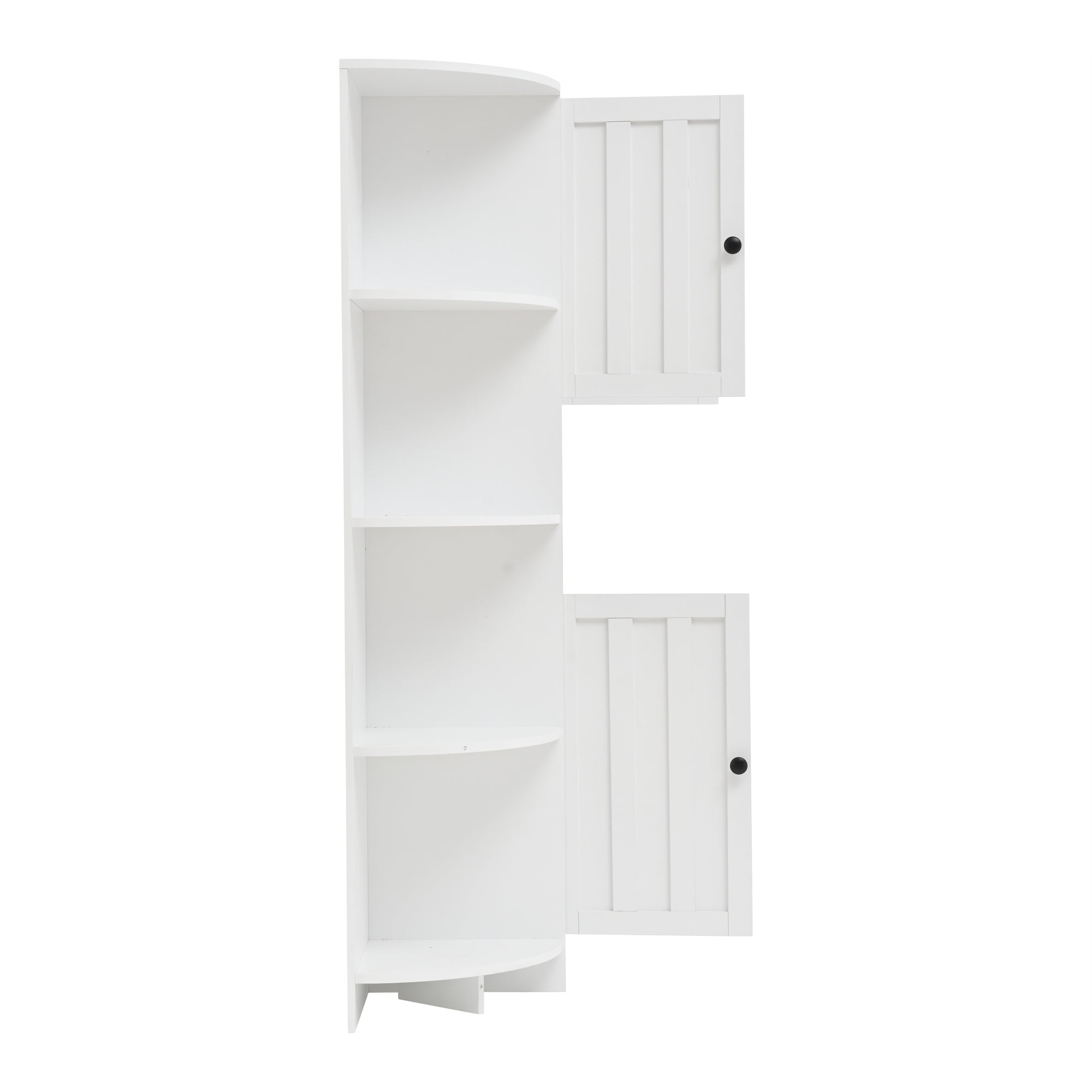 Logidon corner cabinet white 104x35x155 cm display cabinet 3 doors 2 drawers