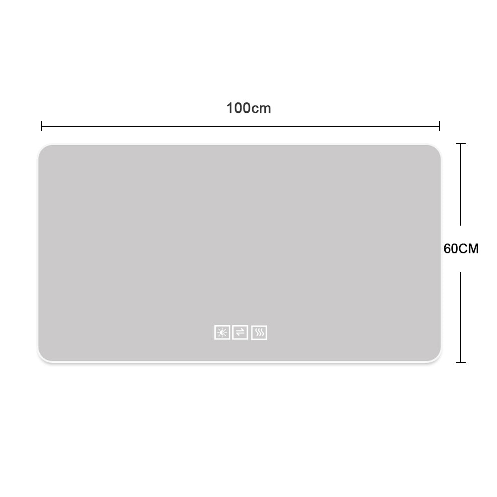 Logidon LED badkamerspiegel zilver 100x60 CM dimbaar 3 lichtkleuren