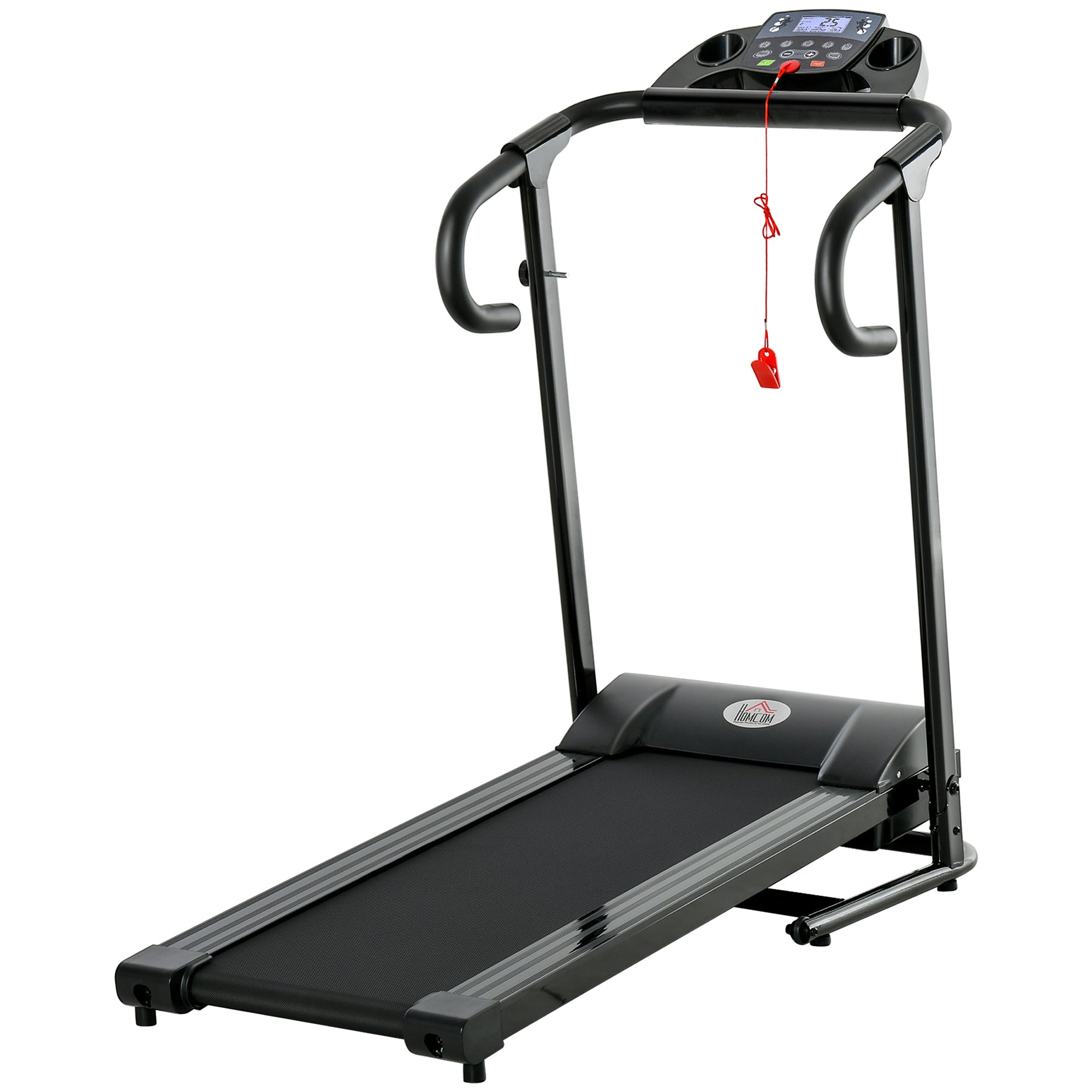 Logidon elektrische opvouwbare loopband 500W LCD-display zwart