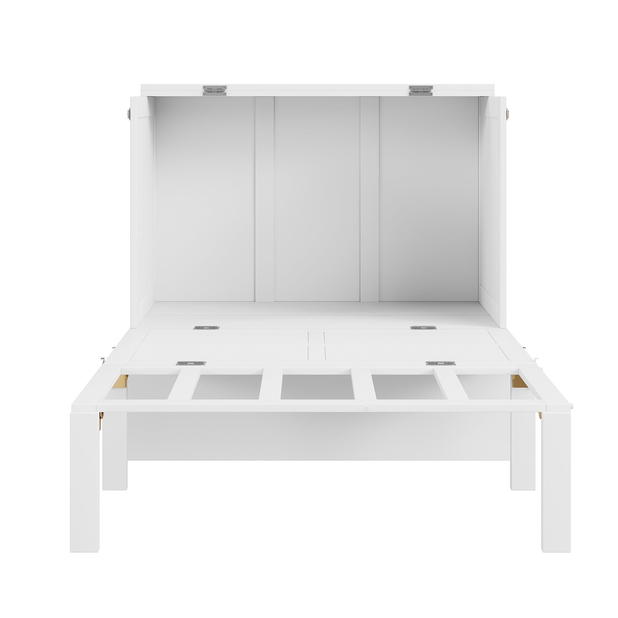 Logidon wall folding bed 90x200 cm white wall bed with slatted frame