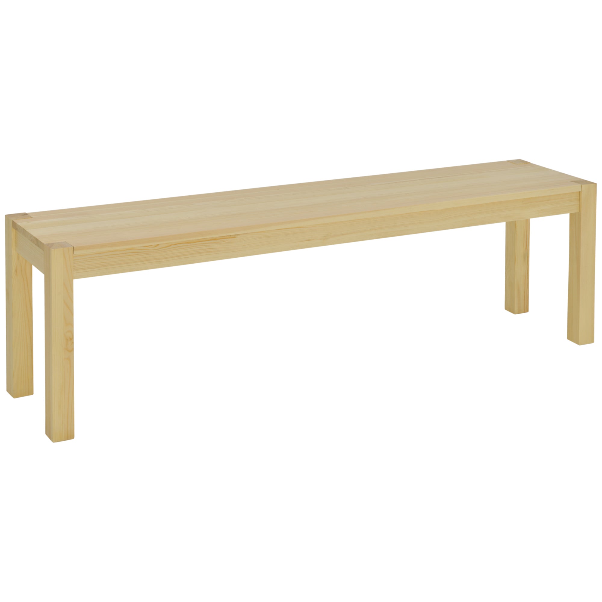 Logidon houten bank 3-zits naturel massief grenen 150 x 33 x 45 cm draagvermogen 330 kg