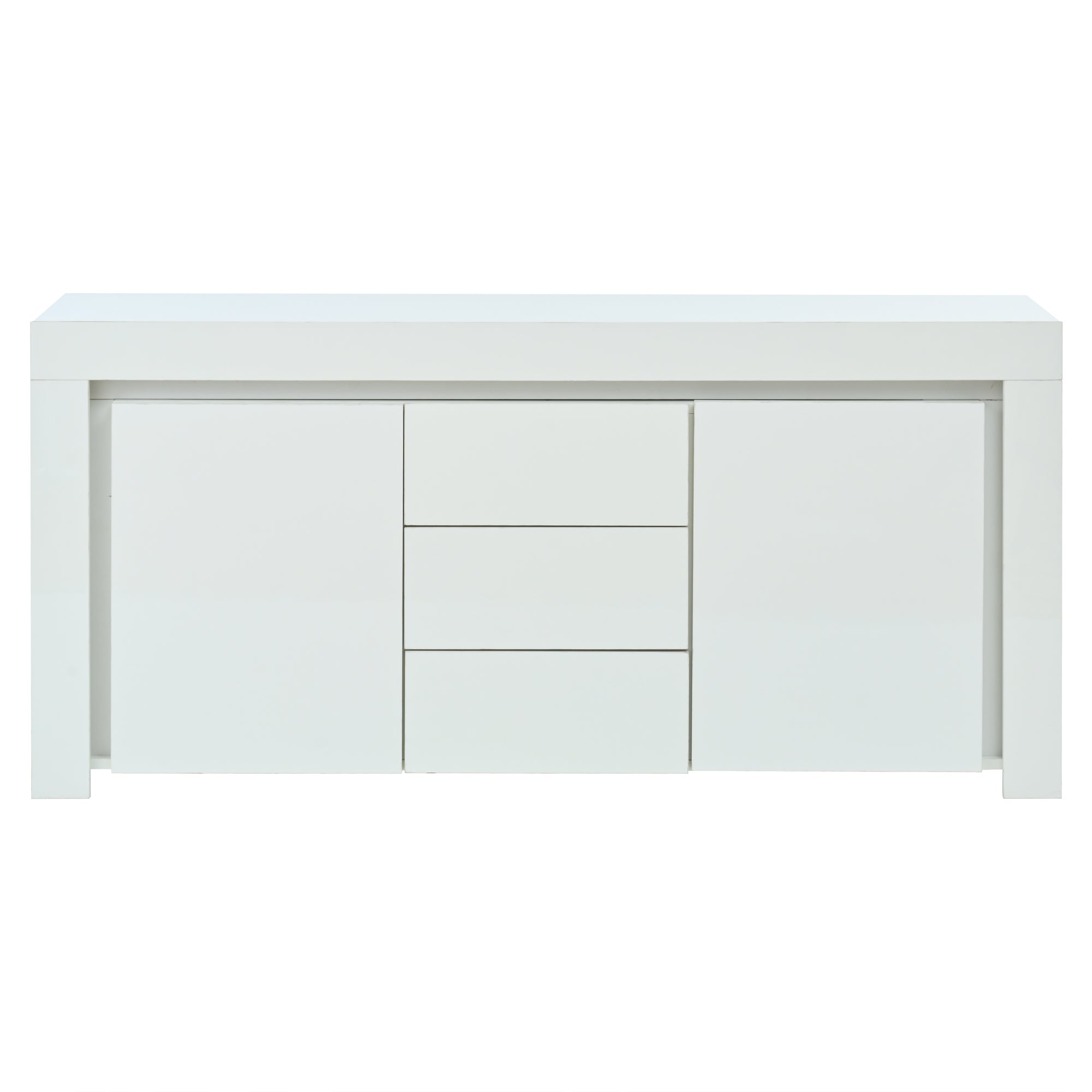 Logidon wit hoogglans dressoir 140x40x65 cm met LED verlichting