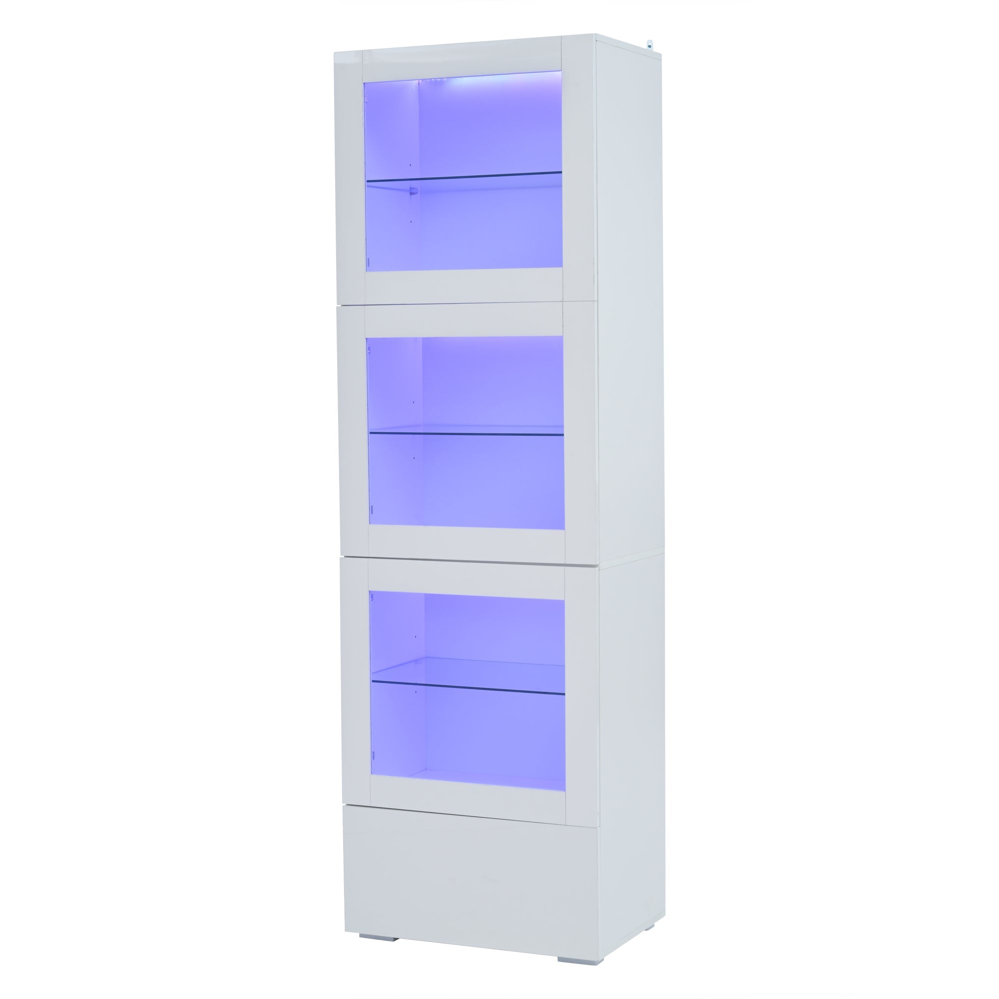Logidon vitrine 60x40x173 cm wit hoogglans LED verlichting