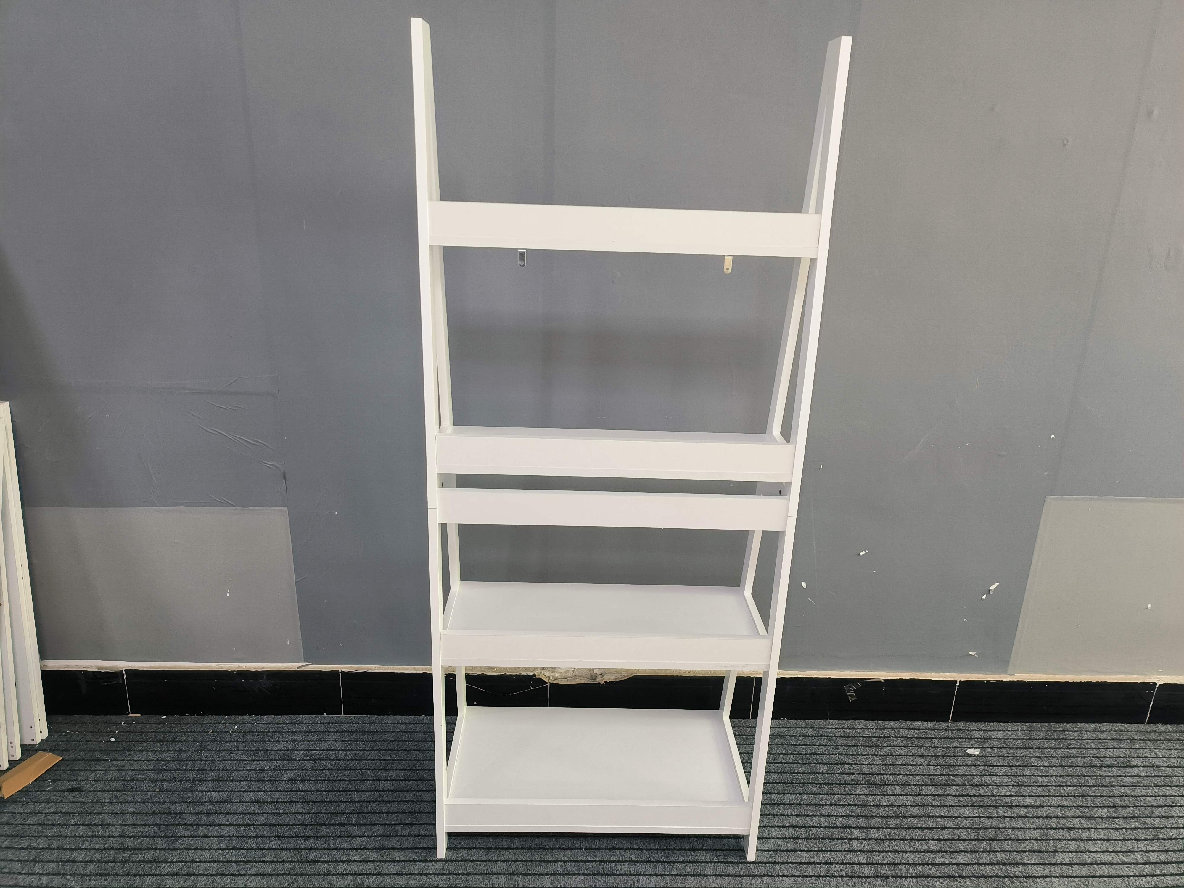 Logidon ladderboekenkast wit 4-laags staande plank 63x39x150 cm