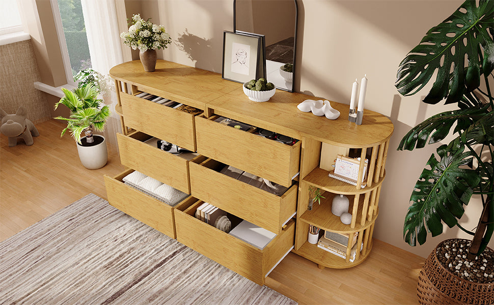 Logidon ladekast 160 cm eiken - Romeins design, 6 laden