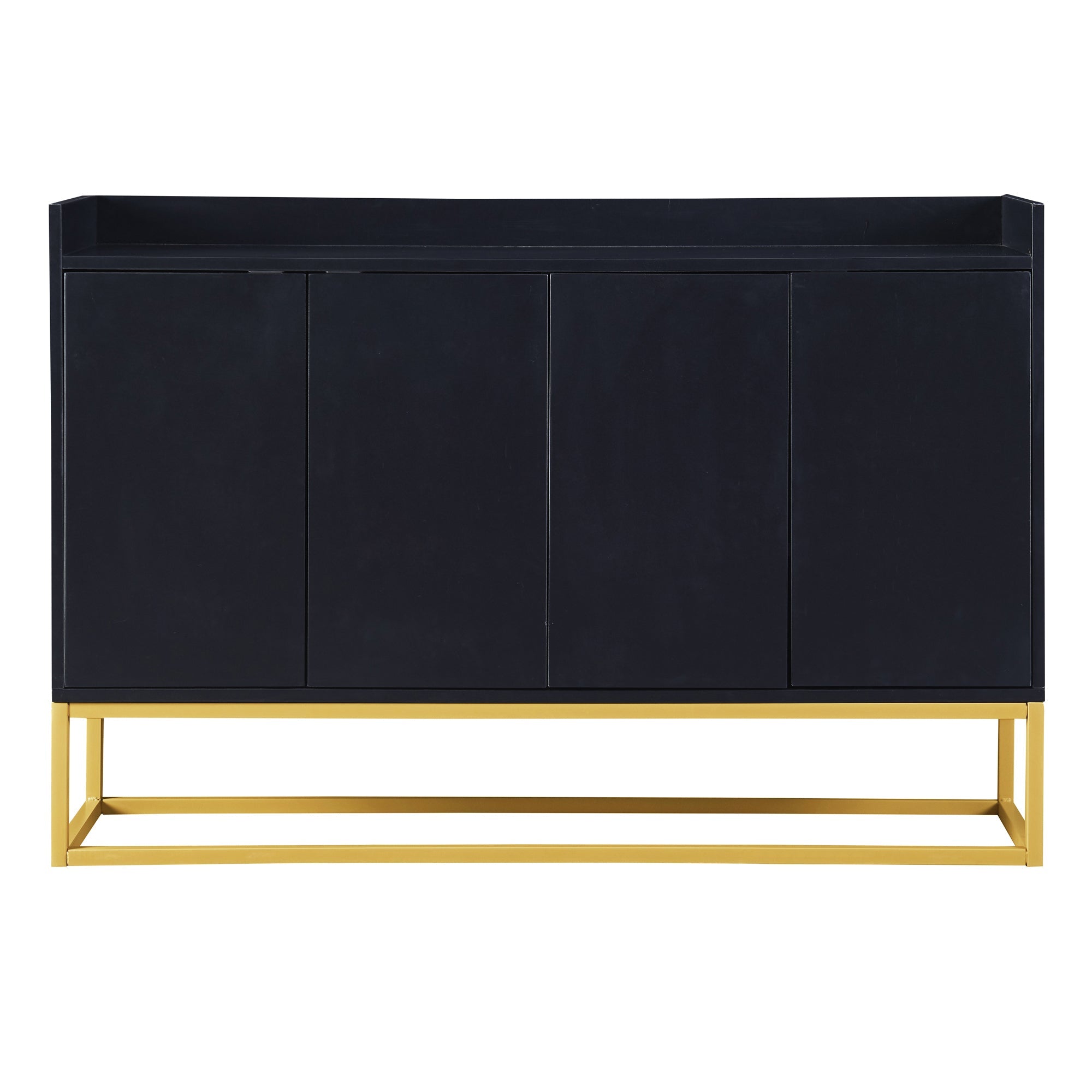 Logidon Modern Dressoir Zwart 4 Deurs Greeploos 120 x 30 x 80 cm