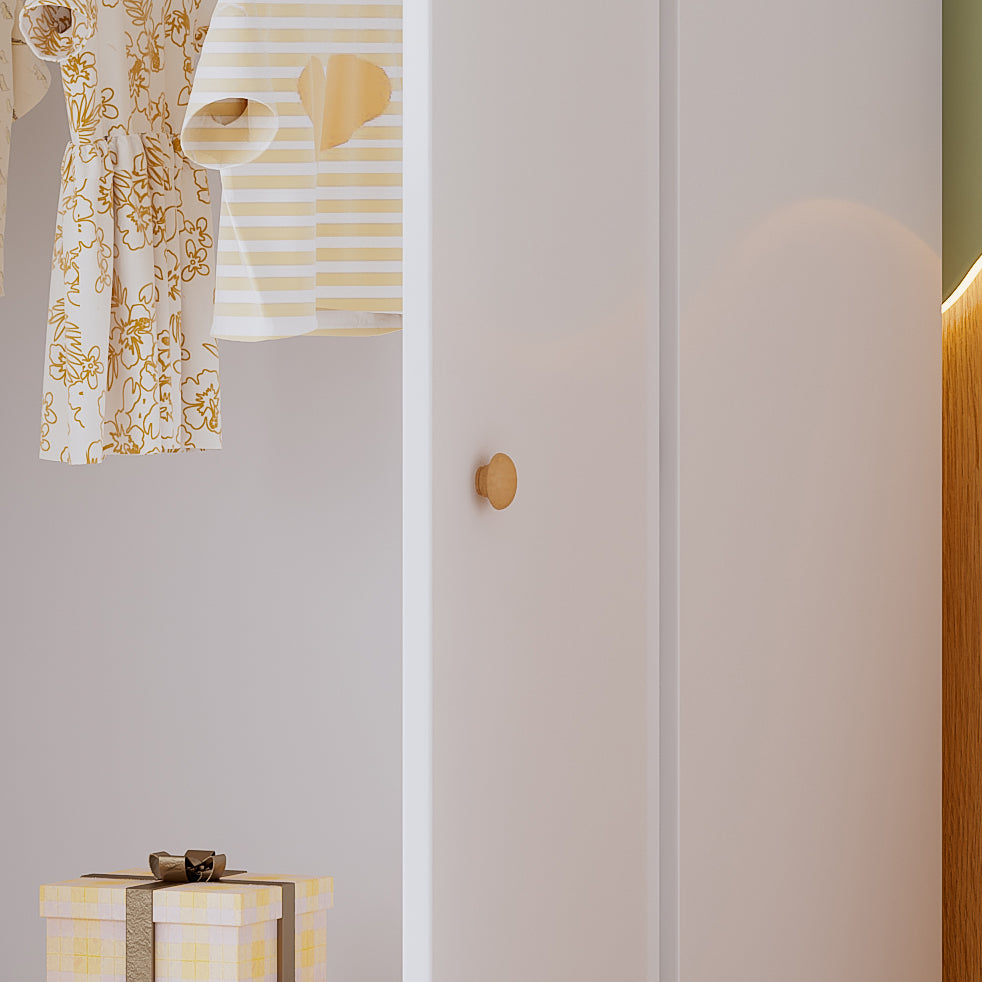 Logidon Small Wardrobe With Rod 2 Doors White MDF