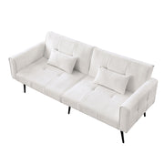 Logidon Futon slaapbank beige stof 175 cm lang 3-zits