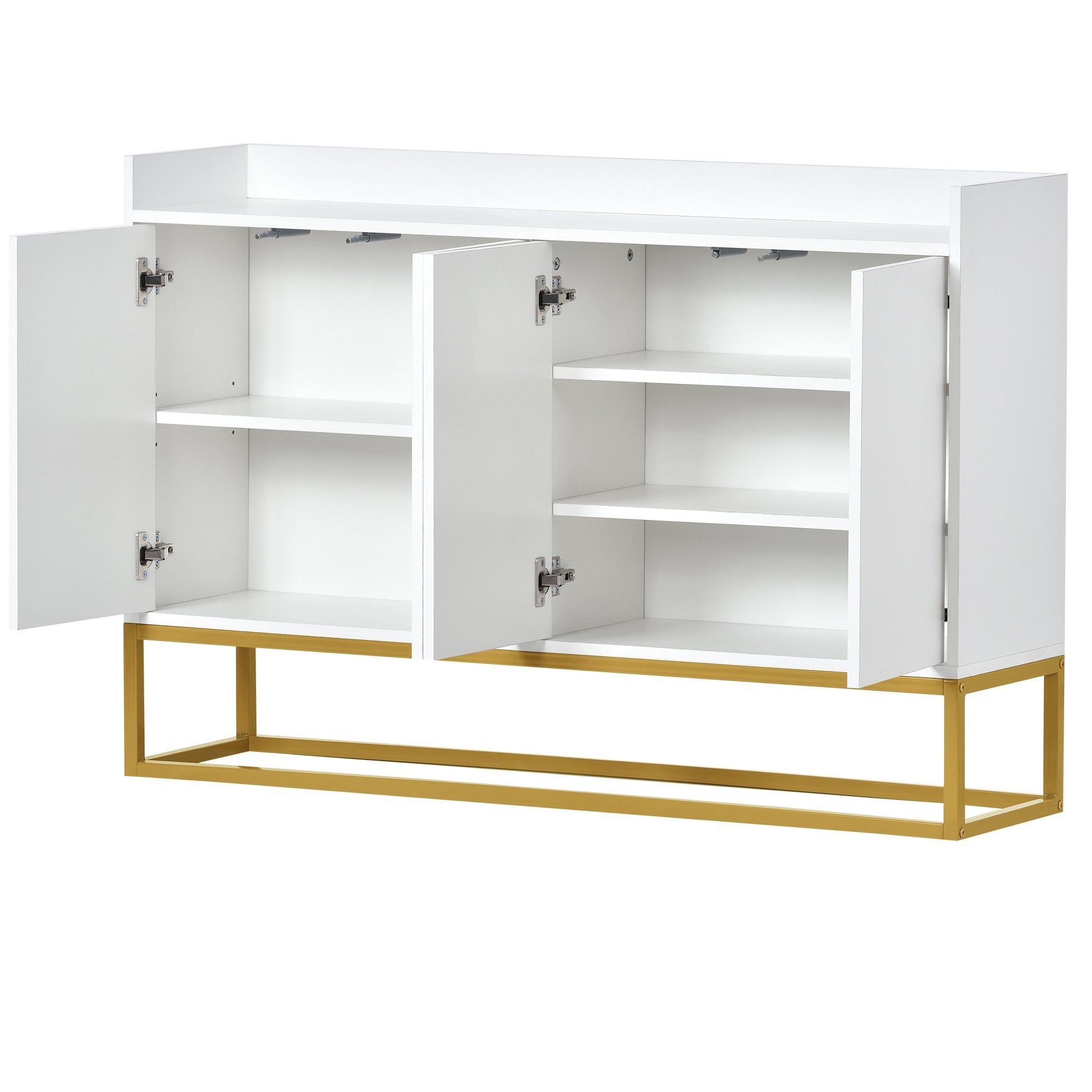 Logidon Dressoir 120 cm Wit Greeploos Vier Deuren Minimalistisch