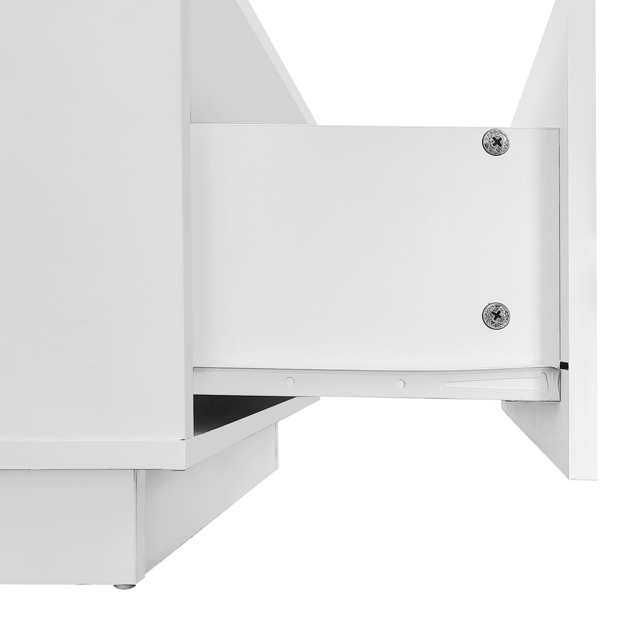 Logidon Witte Salontafel 100x50x35,5 cm Met Glazen Paneel LED
