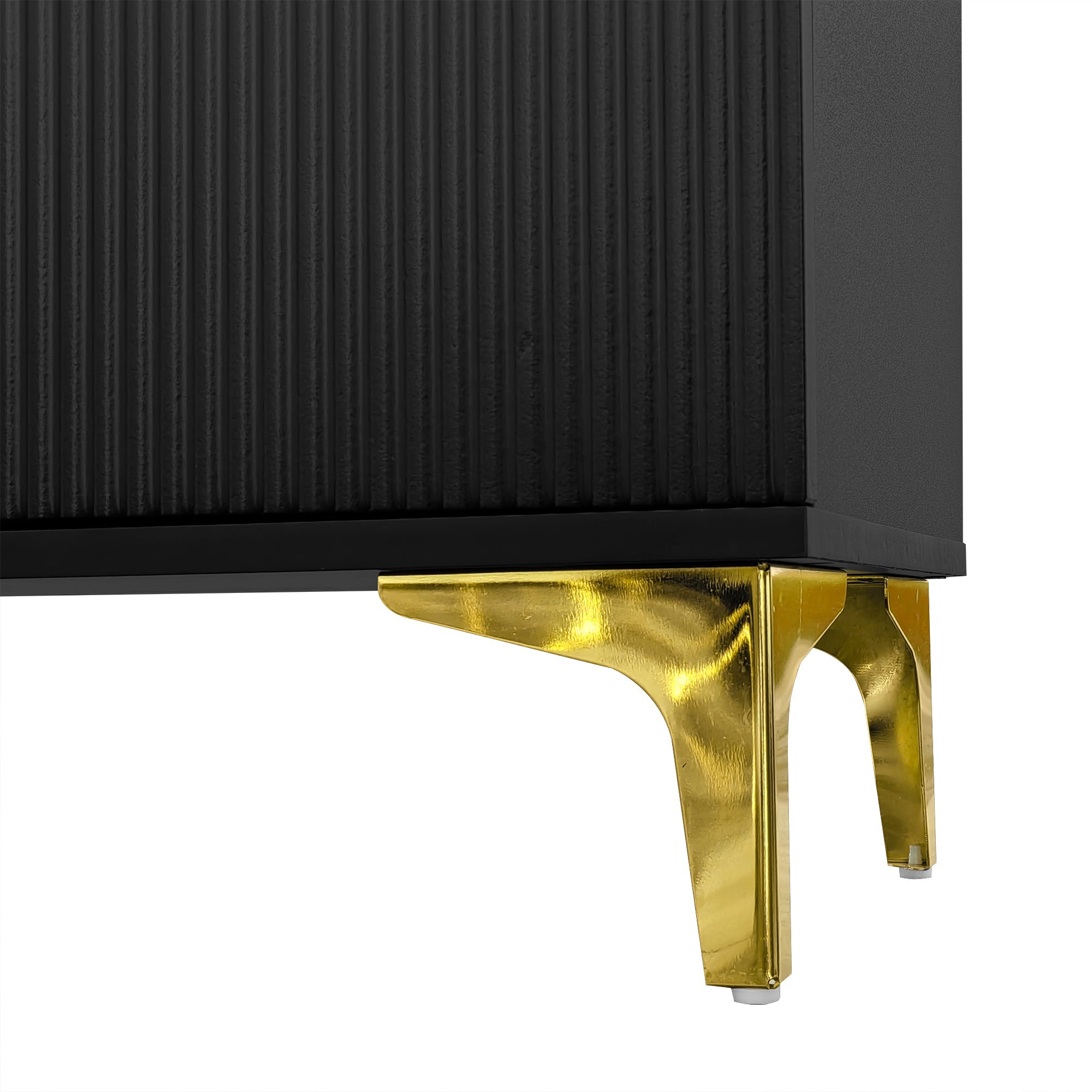 Logidon Elegant Sideboard Black Structure Panels Adjustable Shelves