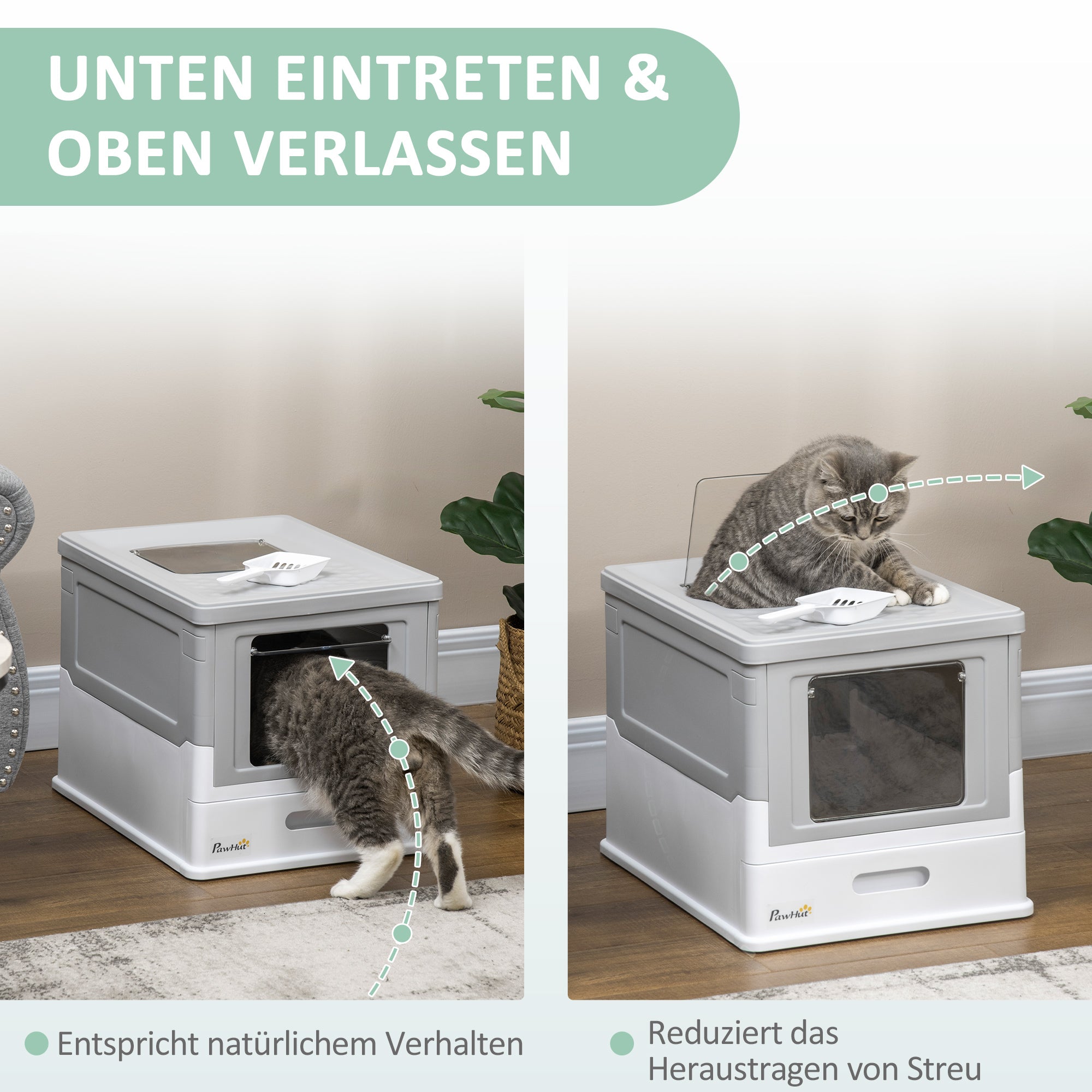 Logidon kattentoilet met deksel wit 47,5 x 35,5 x 36,7 cm