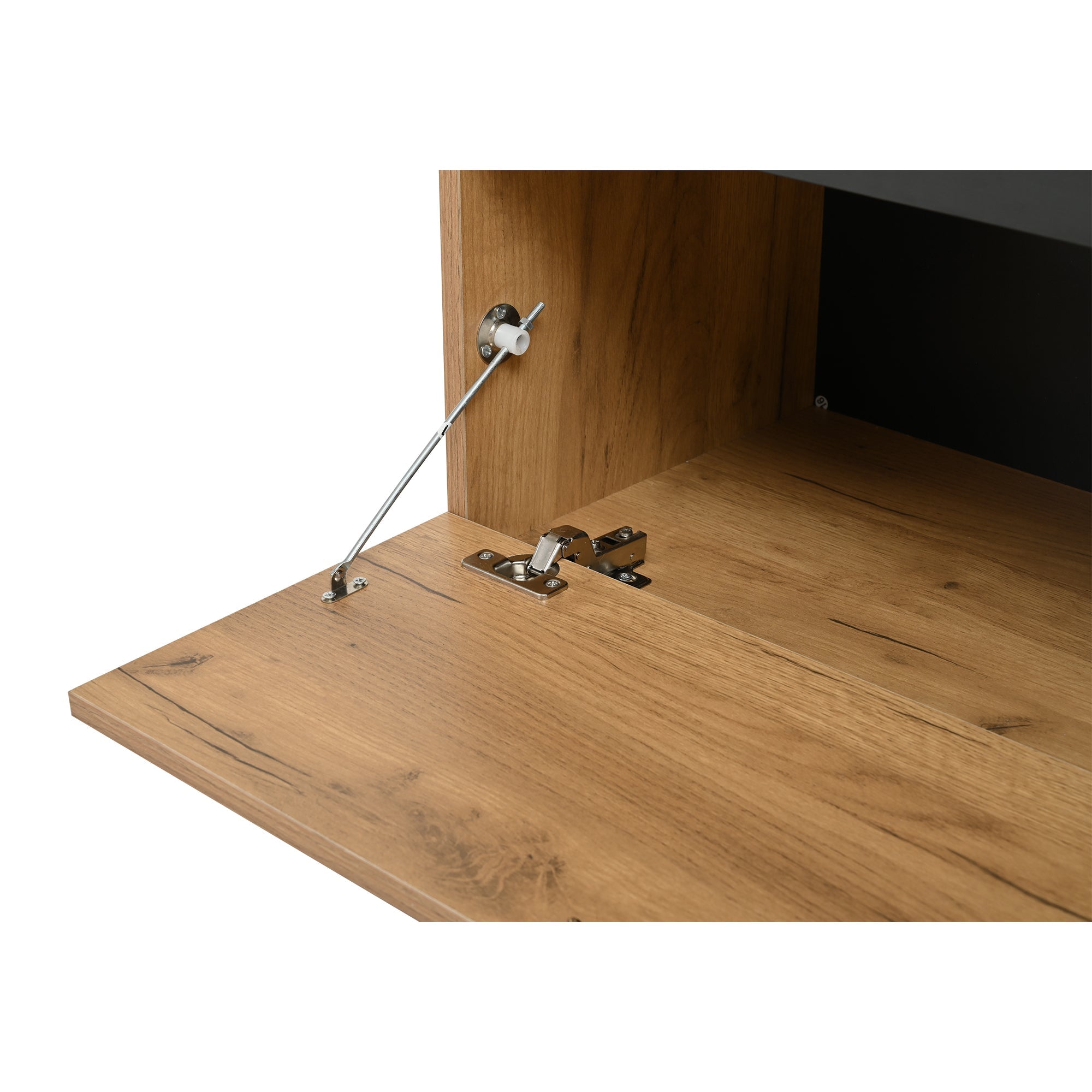 Logidon TV wandmeubelset 140 cm driedelig hout zwart