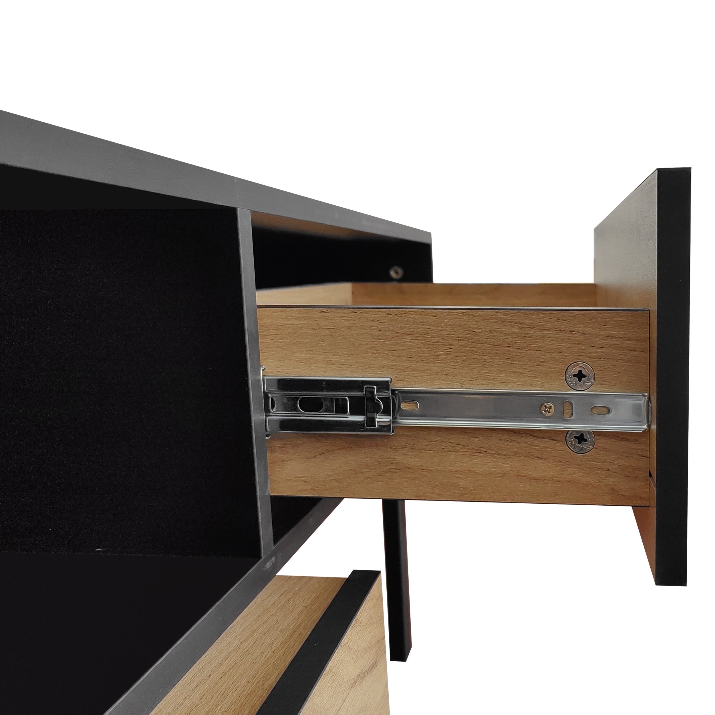 Logidon Adjustable TV Cabinet Combination 135-200cm Three Drawers Large Compartment
