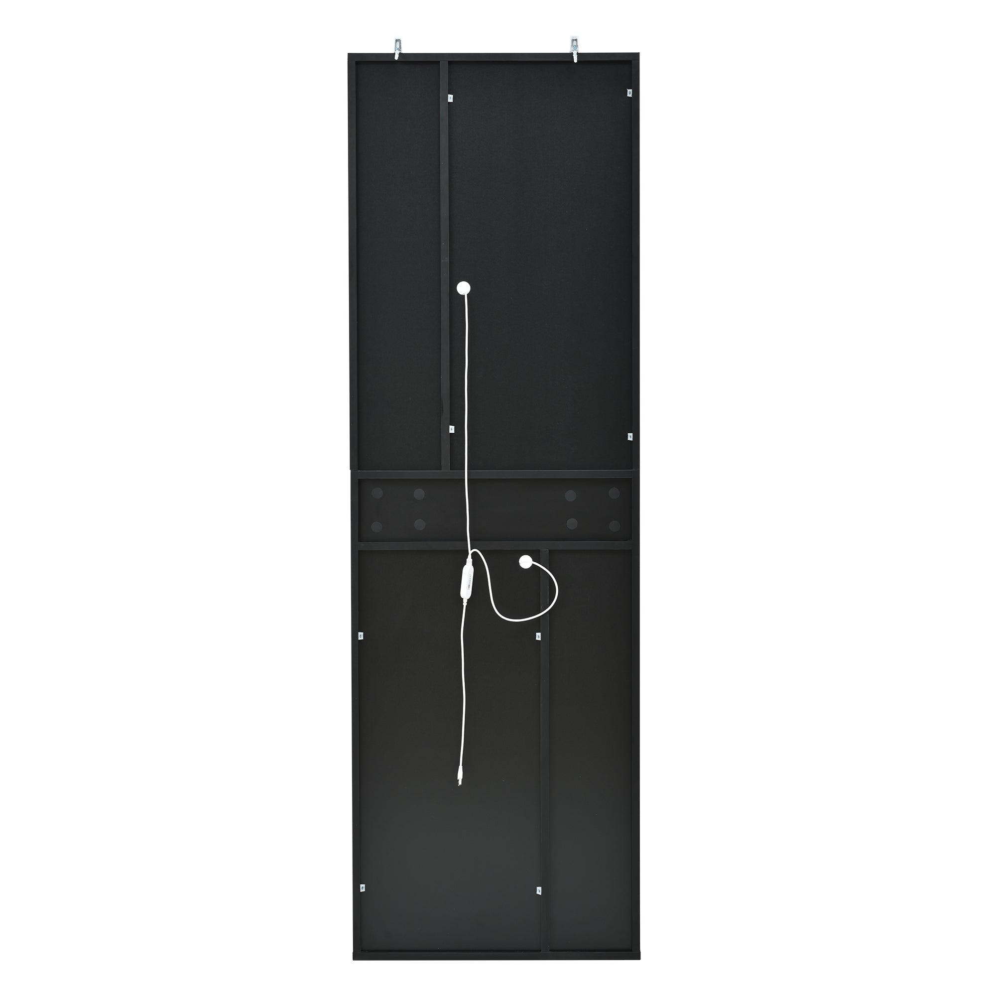 Logidon zwarte hoogglans glazen vitrine 55 x 38 x 170 cm LED-verlichting