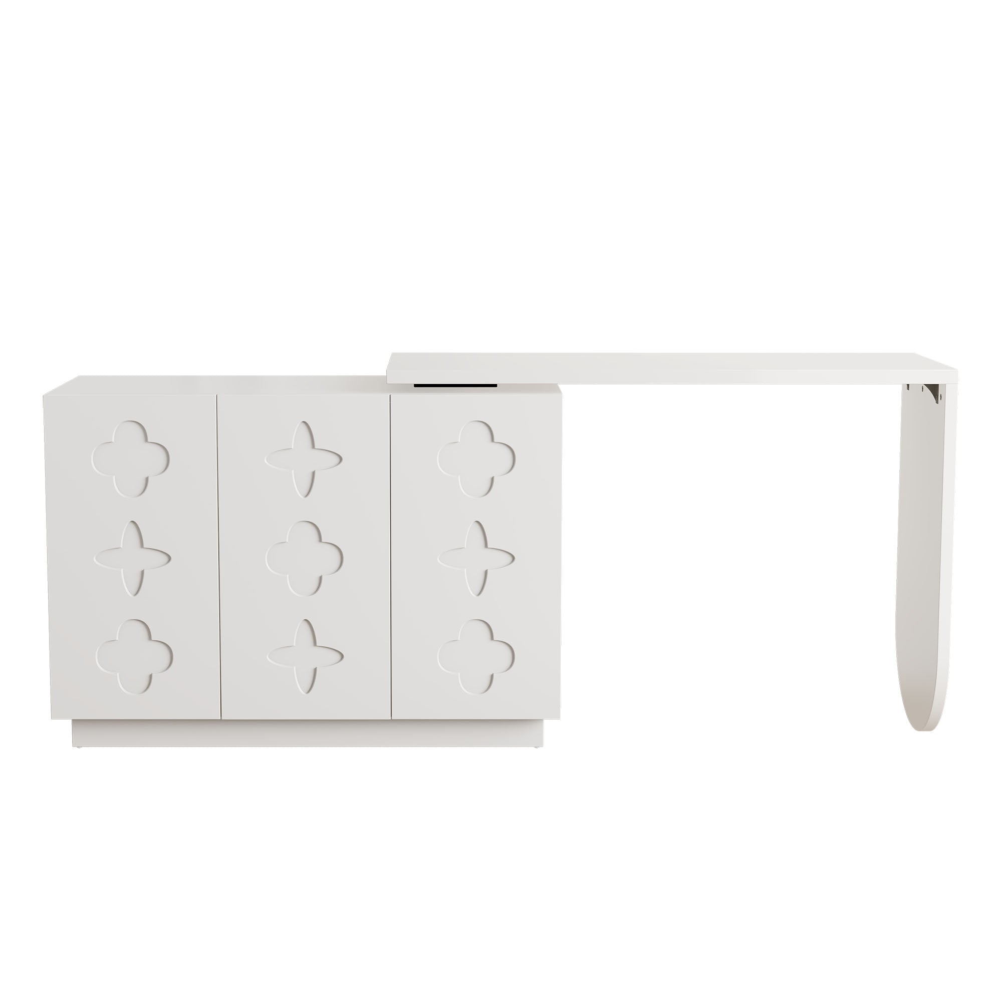 Logidon hoekbureau L-vorm draaibaar wit 110 centimeter