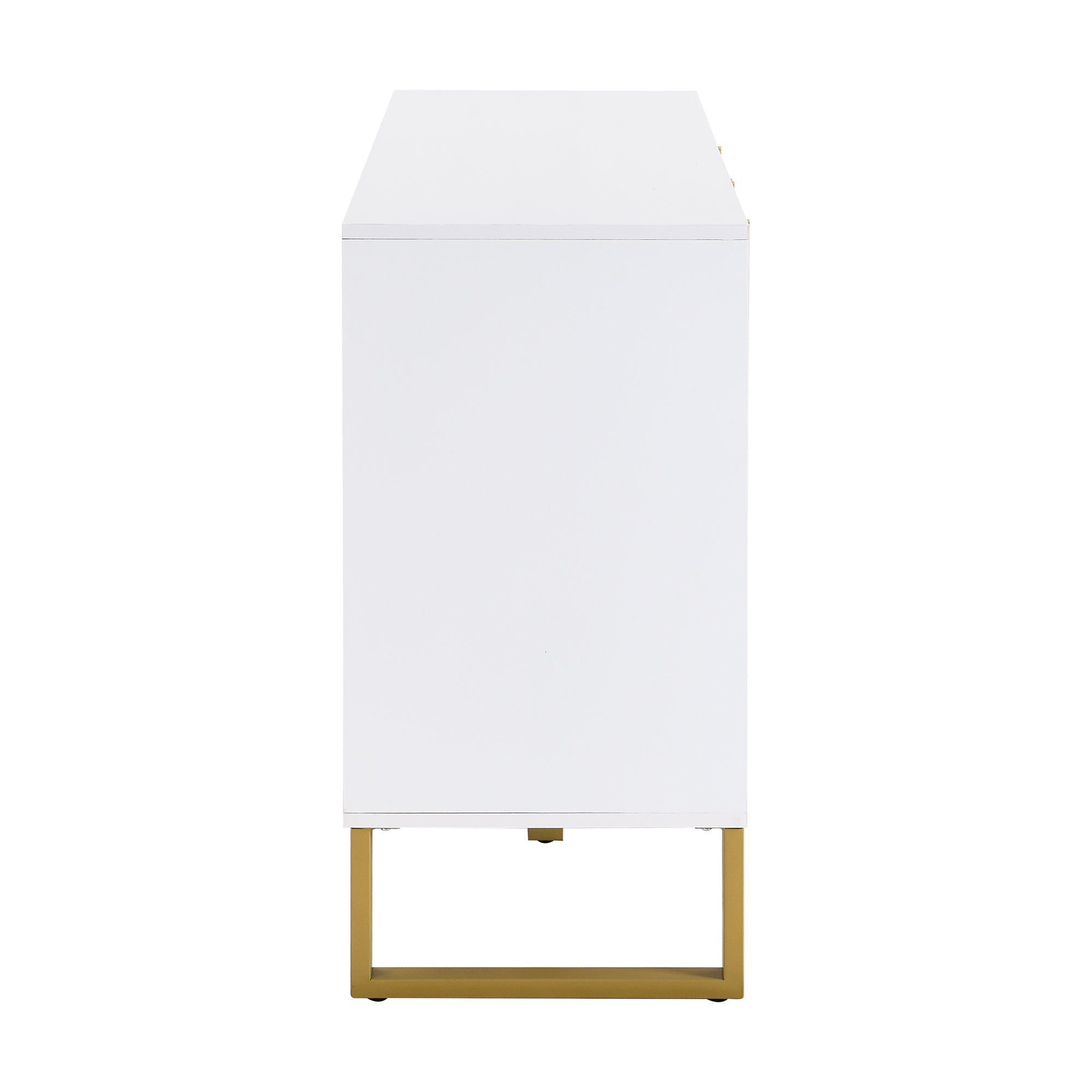 Logidon hoogglans dressoir wit 4 deuren geometrisch ontwerp 140x40x80