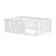 Logidon Children's Bed 140x200 White With Door and Fence