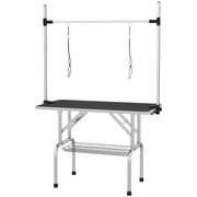 Logidon trimtafel in hoogte verstelbaar opklapbaar zwart 107x60x170cm