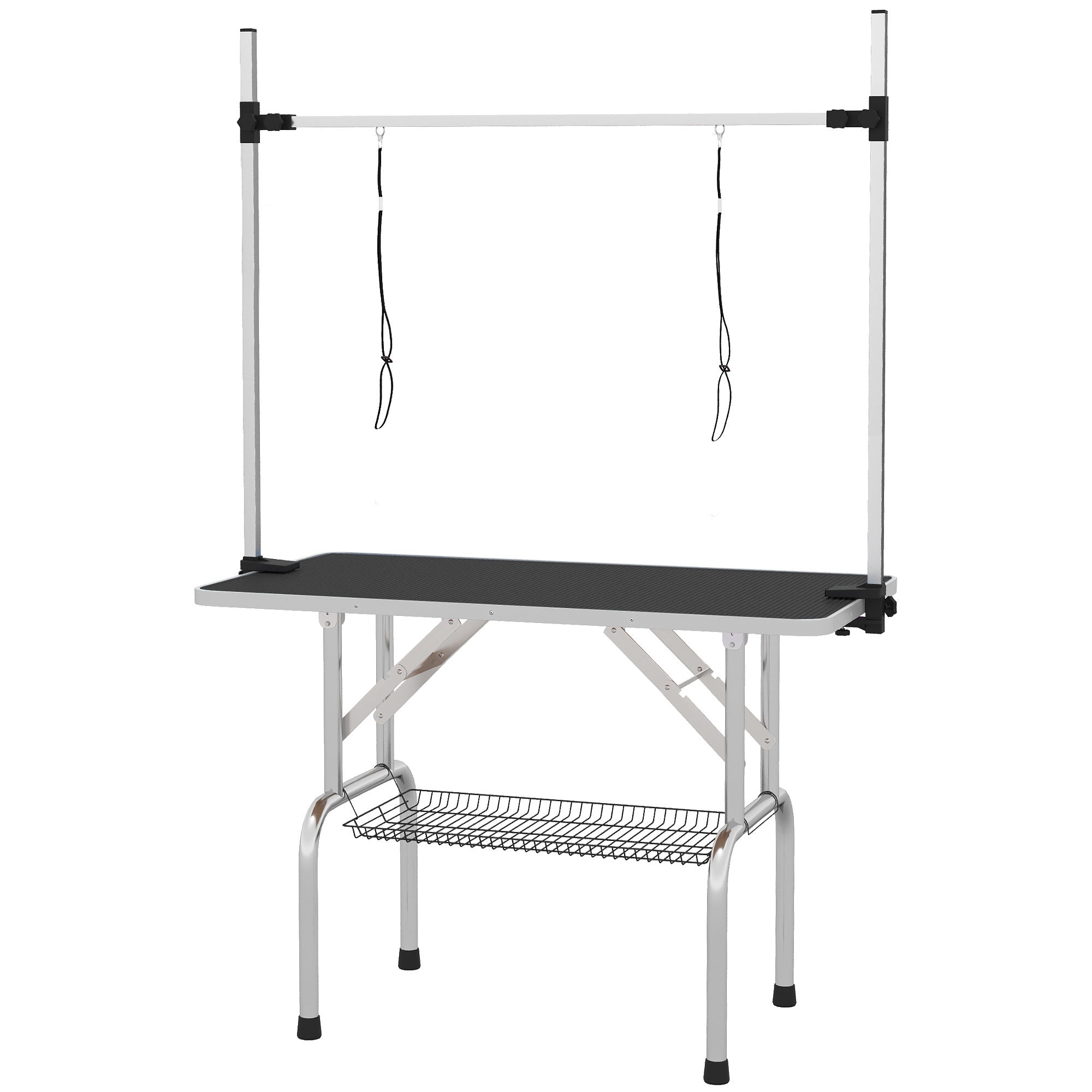 Logidon trimtafel in hoogte verstelbaar opklapbaar zwart 107x60x170cm