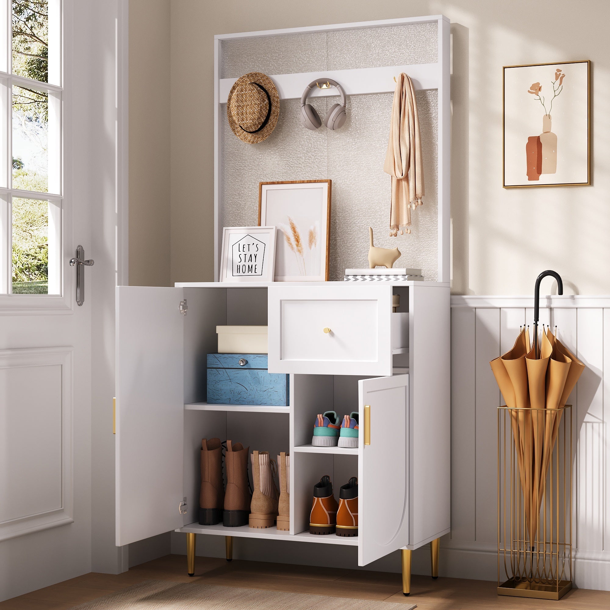 Logidon Kledingkastset Compact Wit MDF 80 x 175,5 x 35 cm