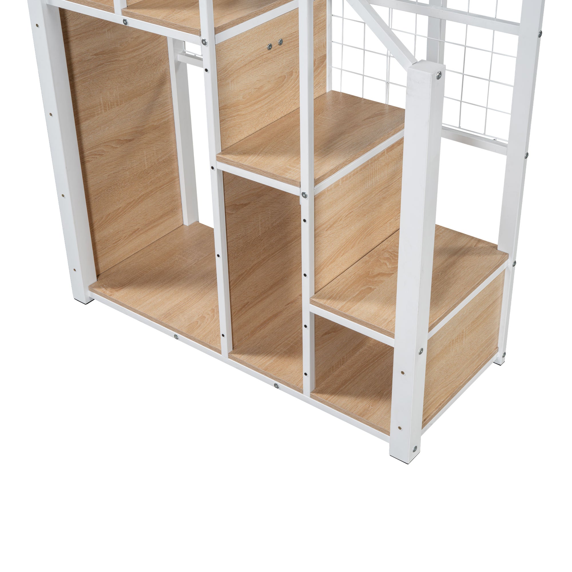 Logidon hoogslaper 140x200 met veiligheidsladder wit