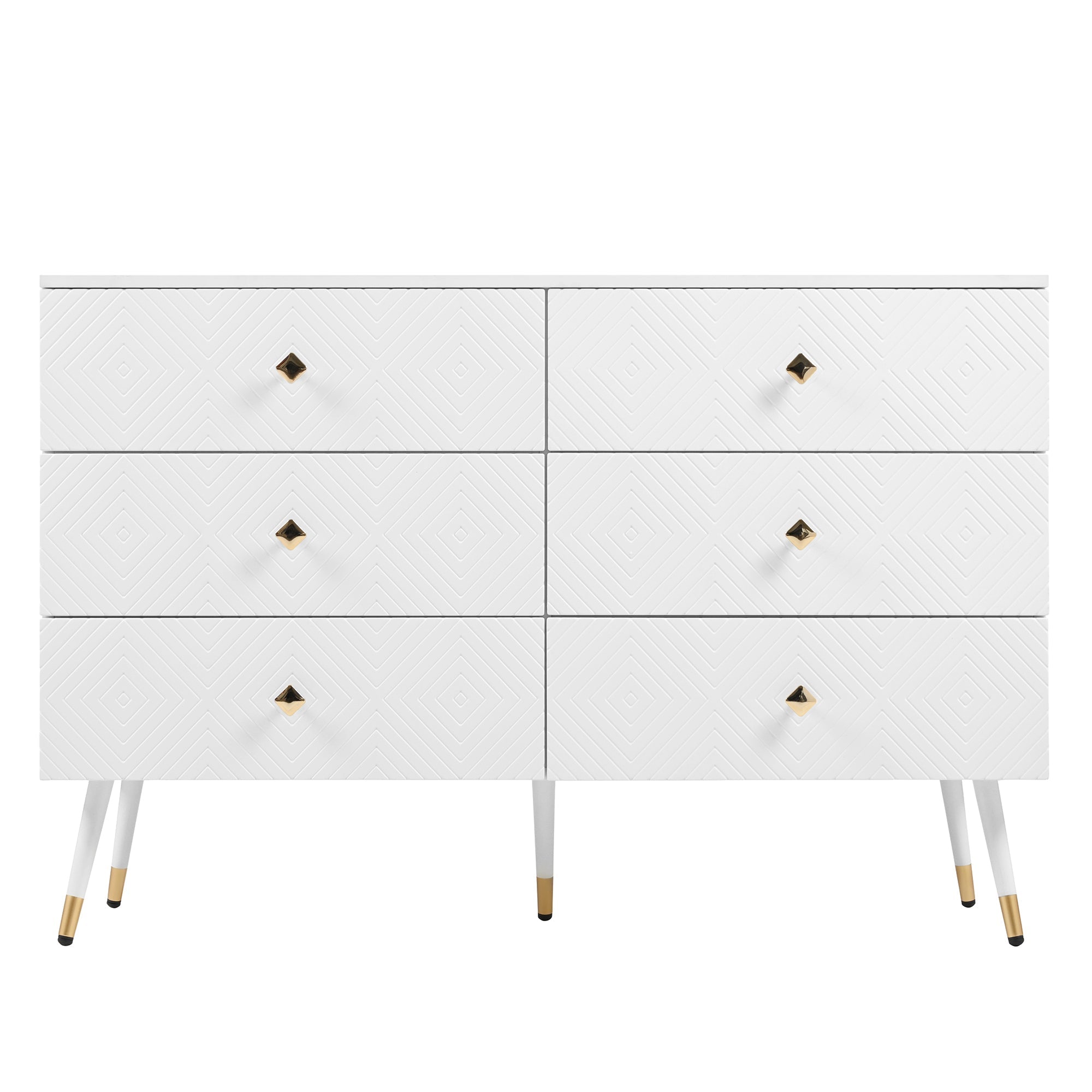 Logidon Moderne ladekast 6 lades 120x40x80 cm wit