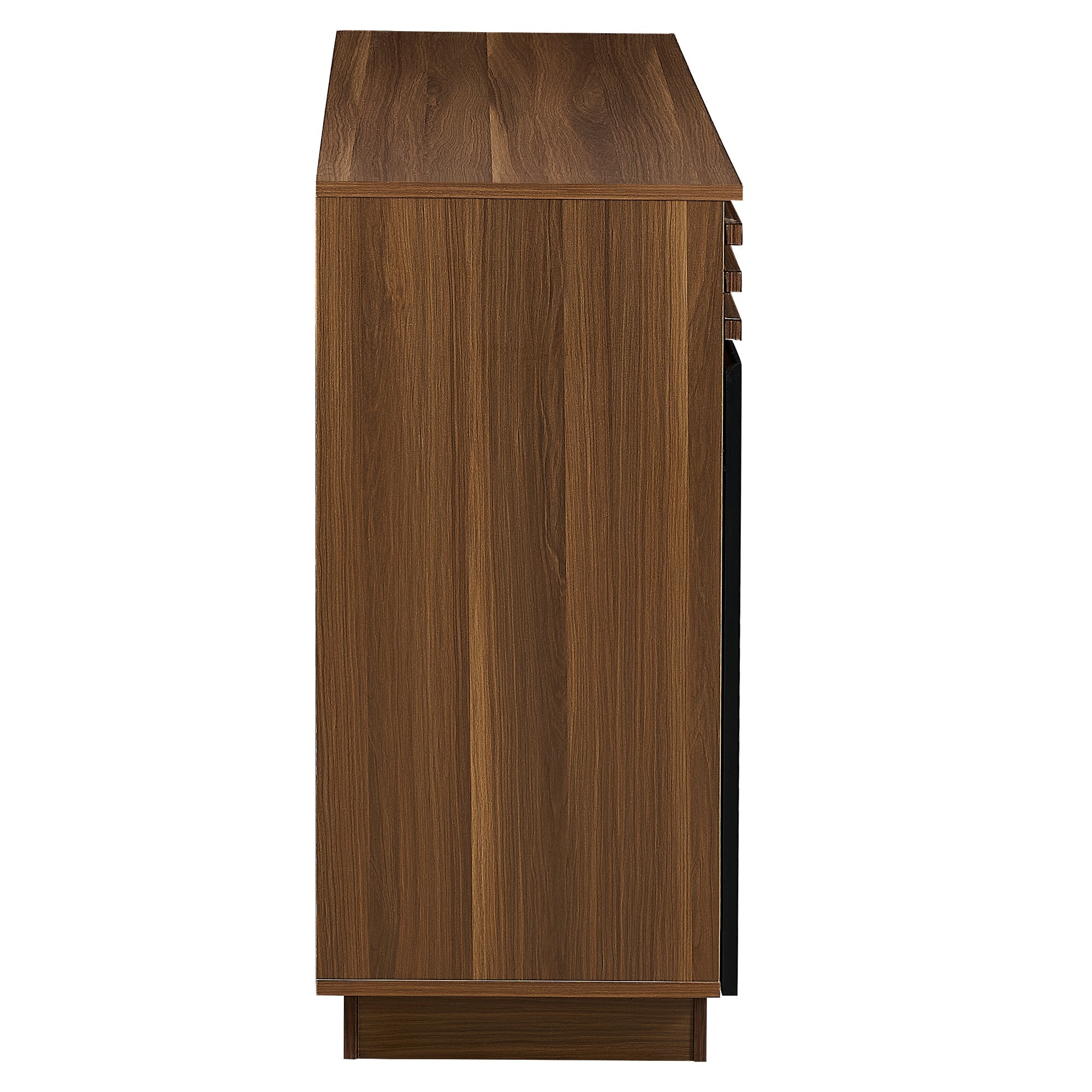 Logidon Modern dressoir 150 x 40 x 85 cm houtlook zwarte deuren