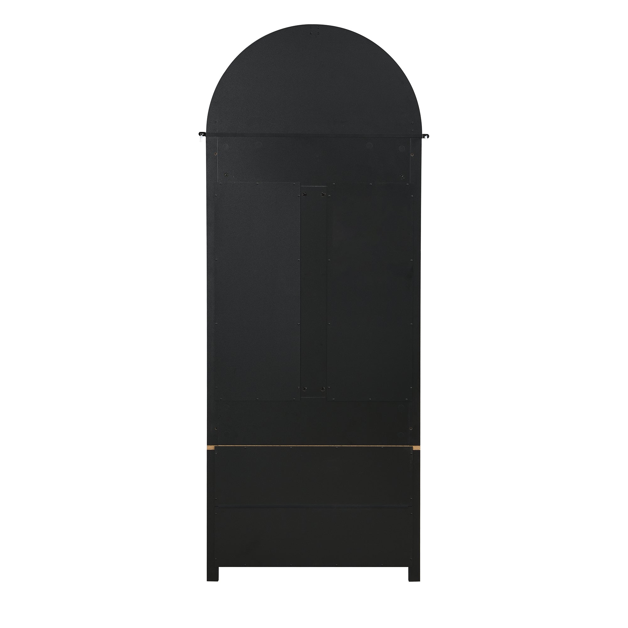 Logidon Garderobekast Zwart 75x35x195 cm Halboom met Schoenenrek