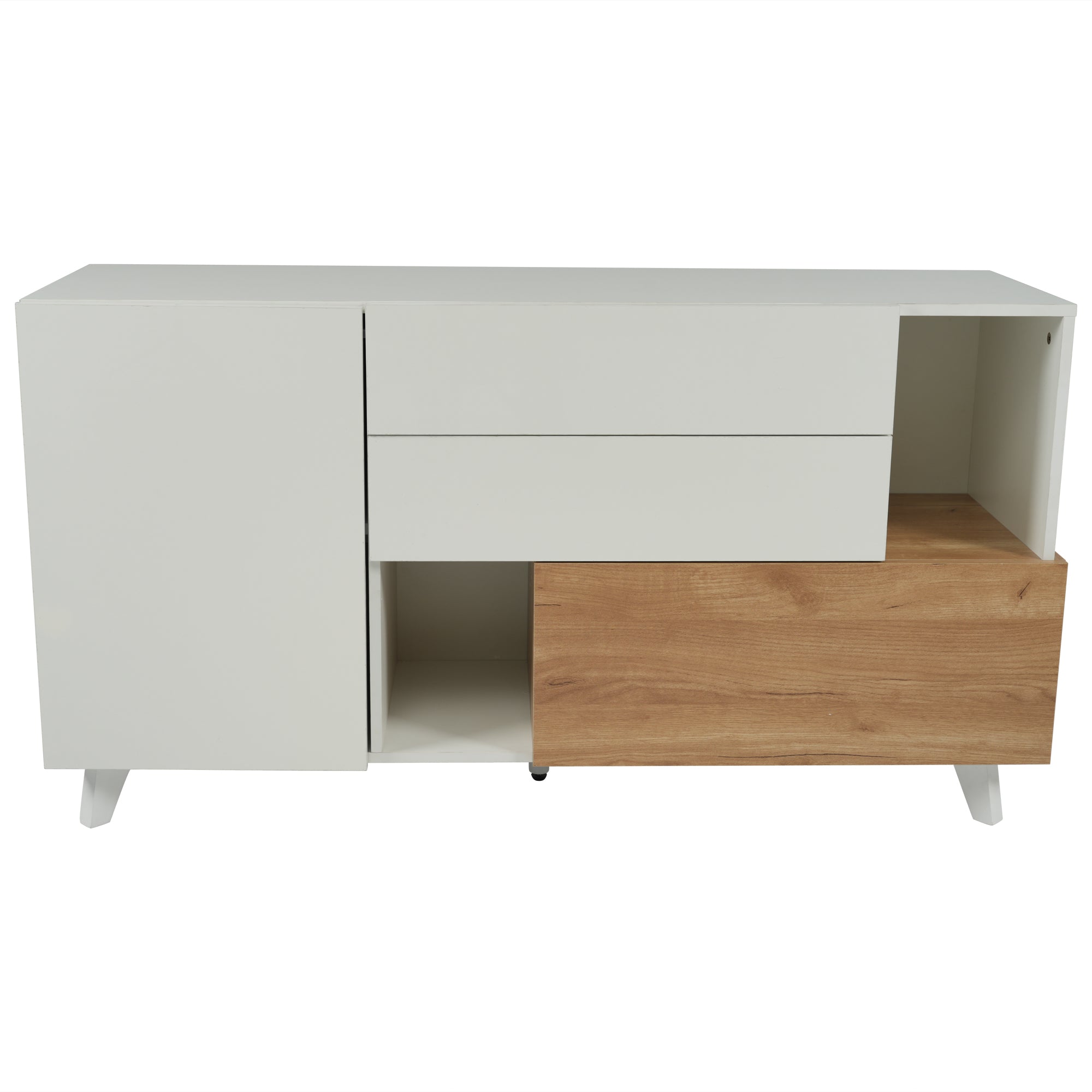 Logidon dressoir hoogglans wit 130x40x70 cm met opbergruimte