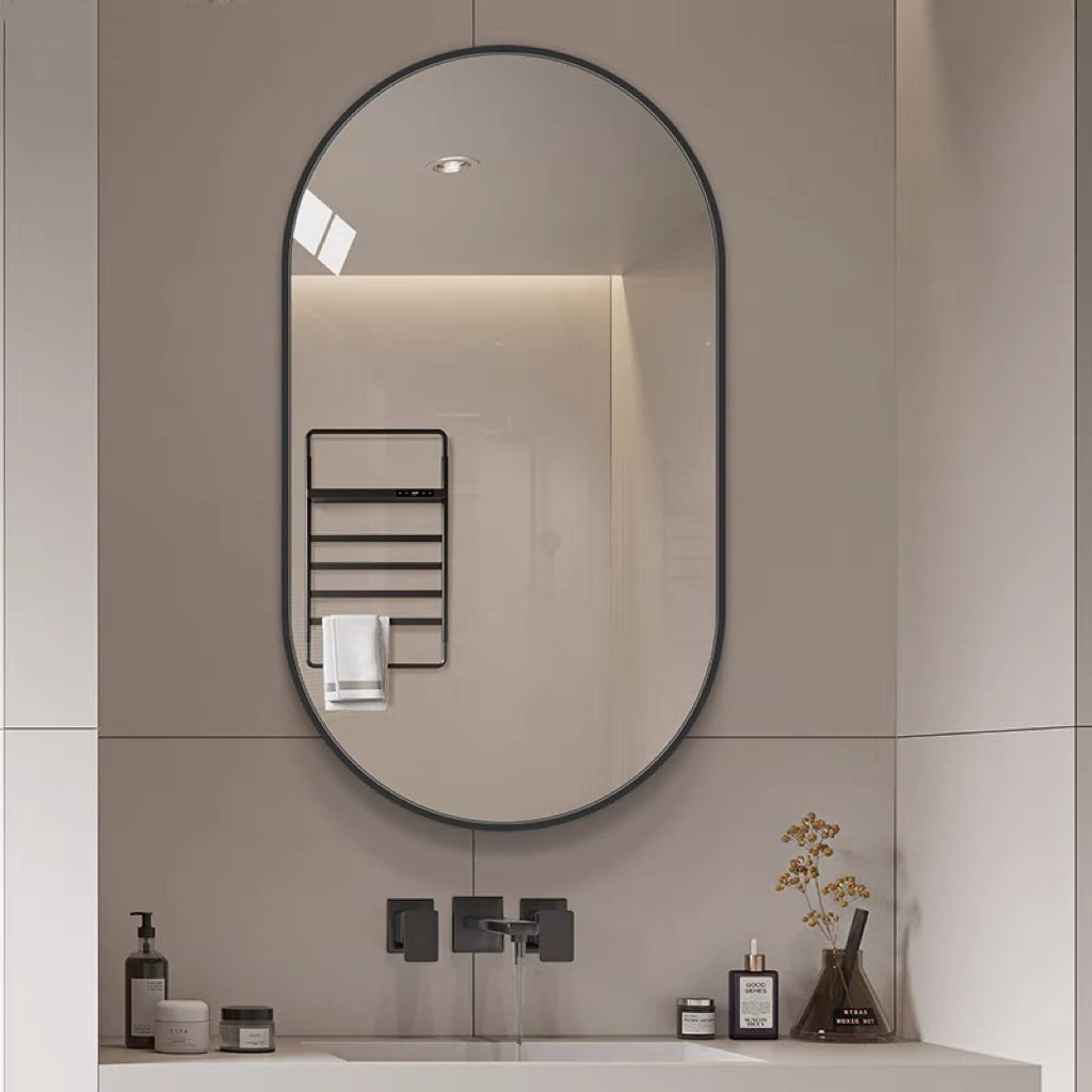Logidon bathroom mirror 50x80cm oval silver explosion-proof glass